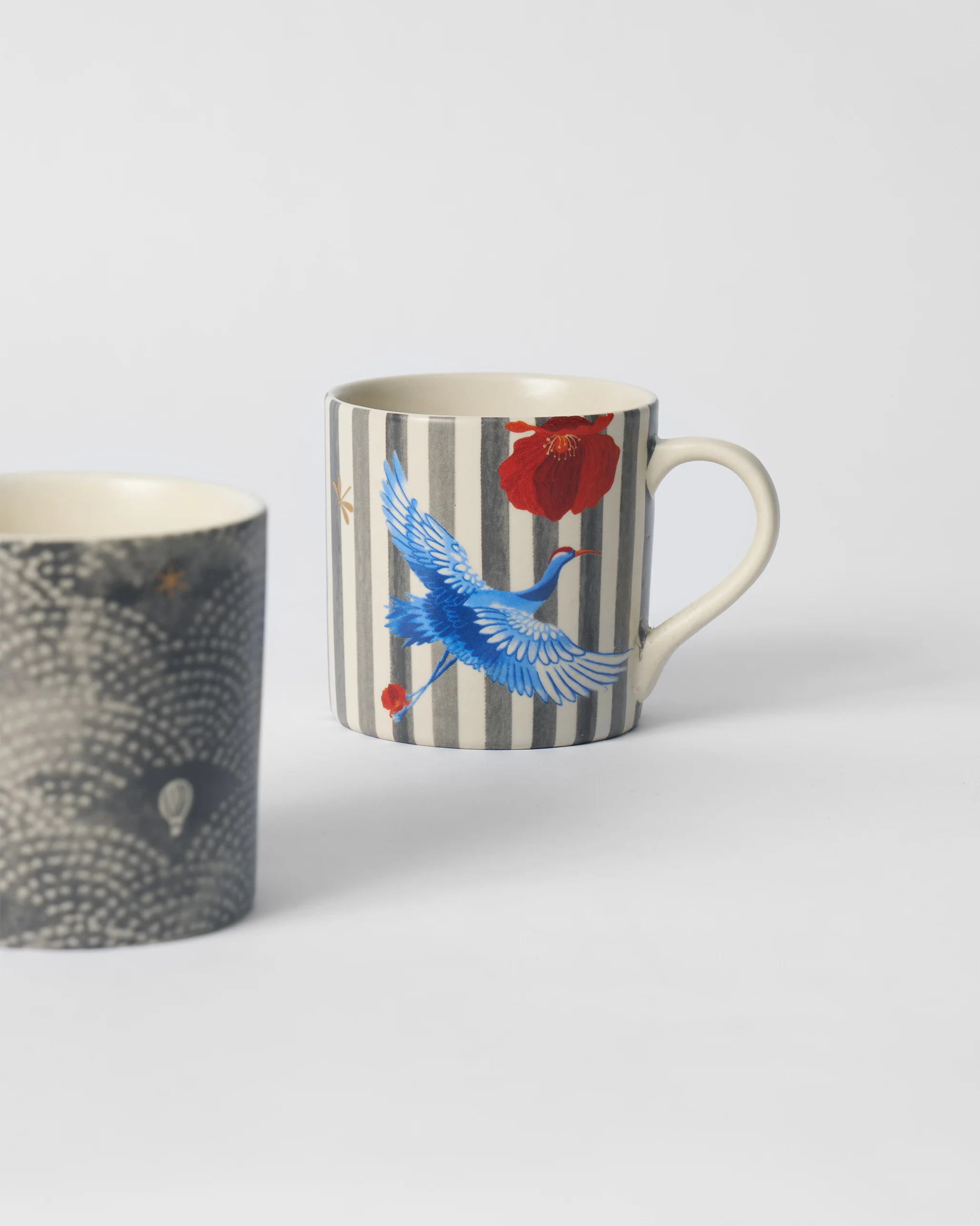 Striped Crane Straight Mug - Set of 2 - Image 6