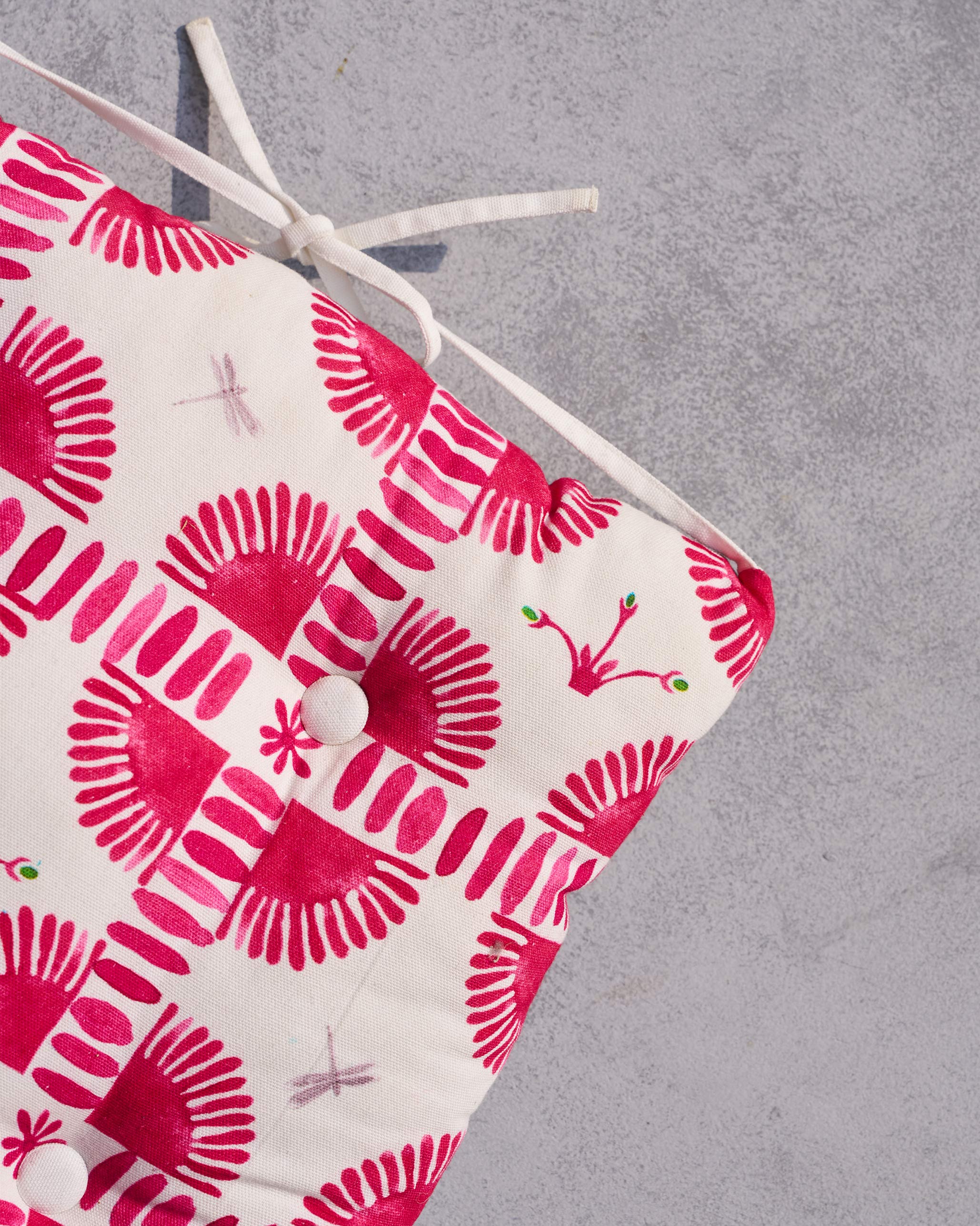 Striped Morocco chair cushion (Pink) - Image 3