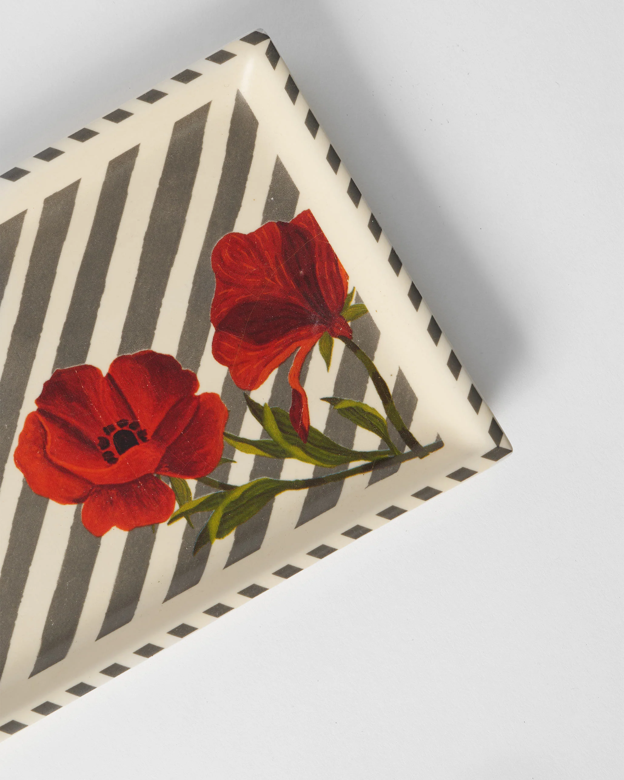 Striped Poppy Cookie Tray with Tong - Image 3