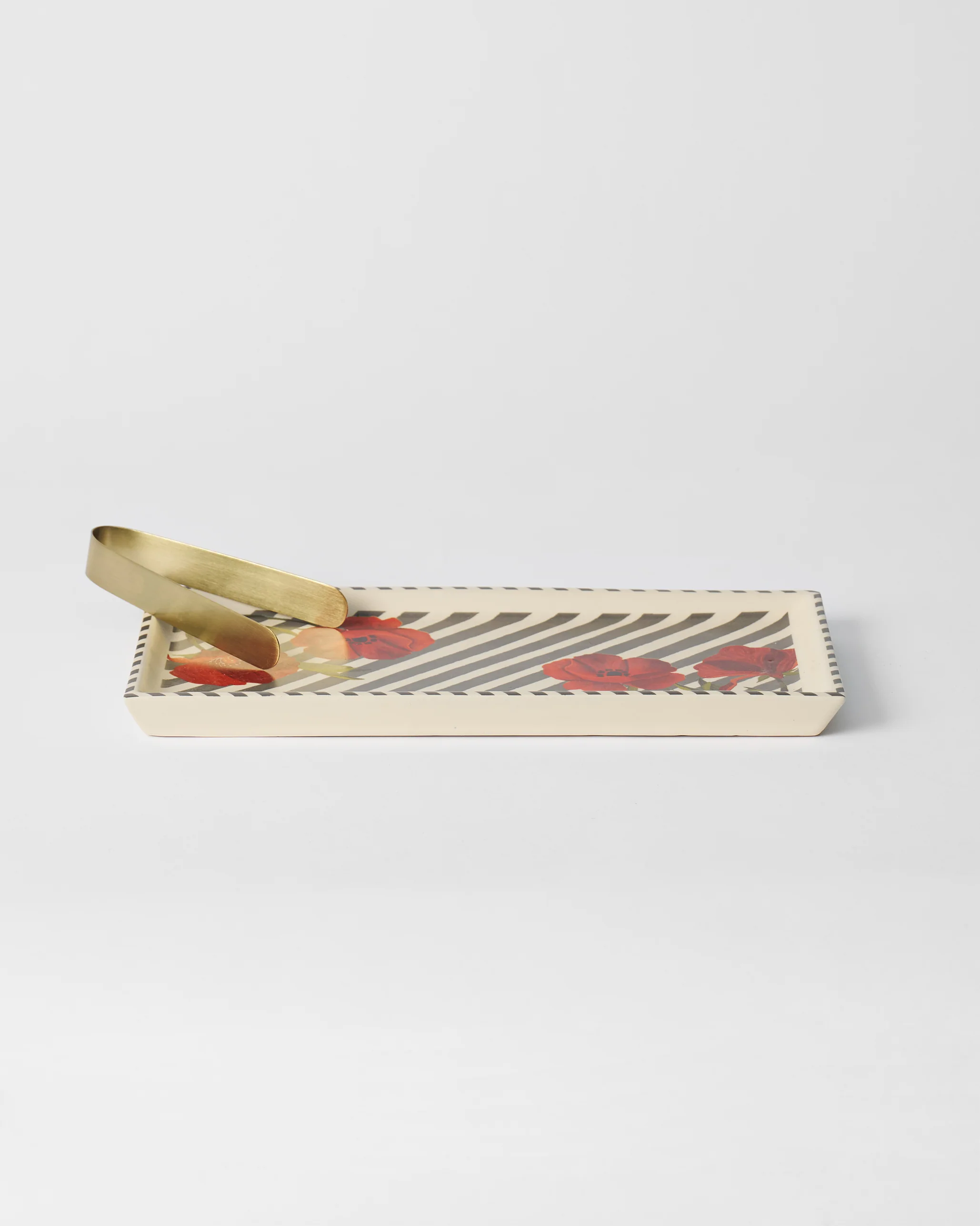 Striped Poppy Cookie Tray with Tong - Image 5