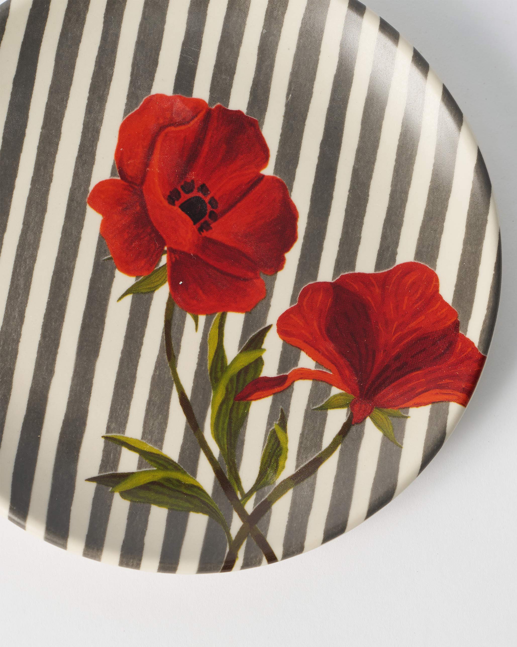 Striped Poppy Quarter Plate - Image 2