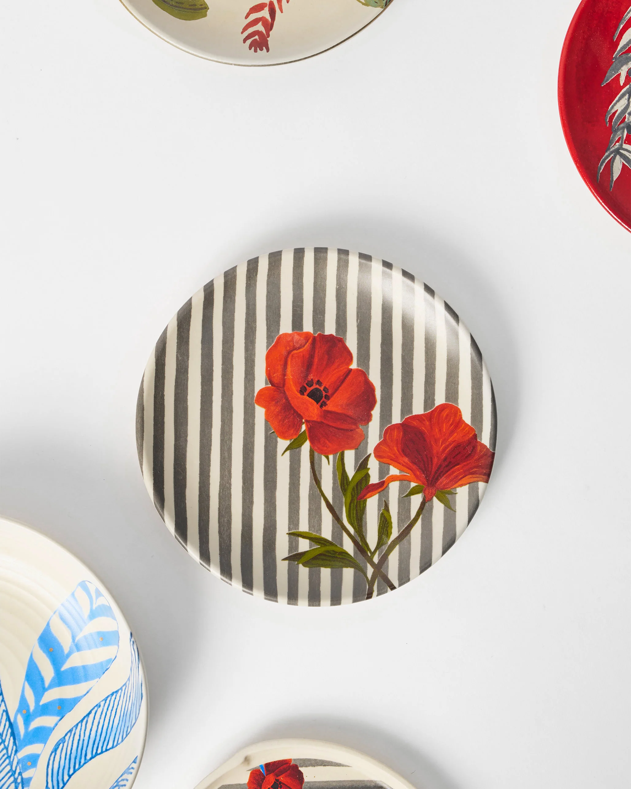 Striped Poppy Quarter Plate - Image 4