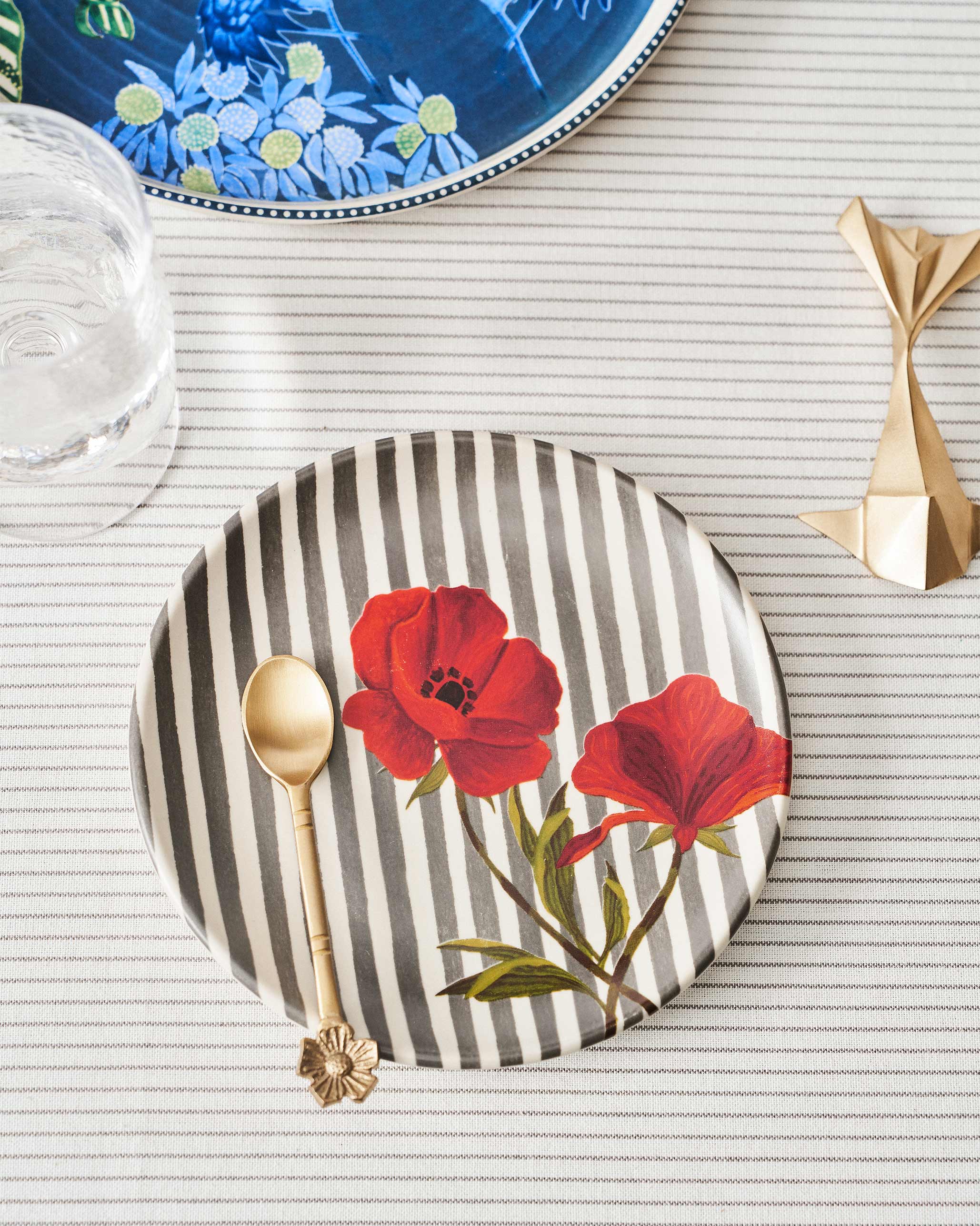Striped Poppy Quarter Plate - Image 5