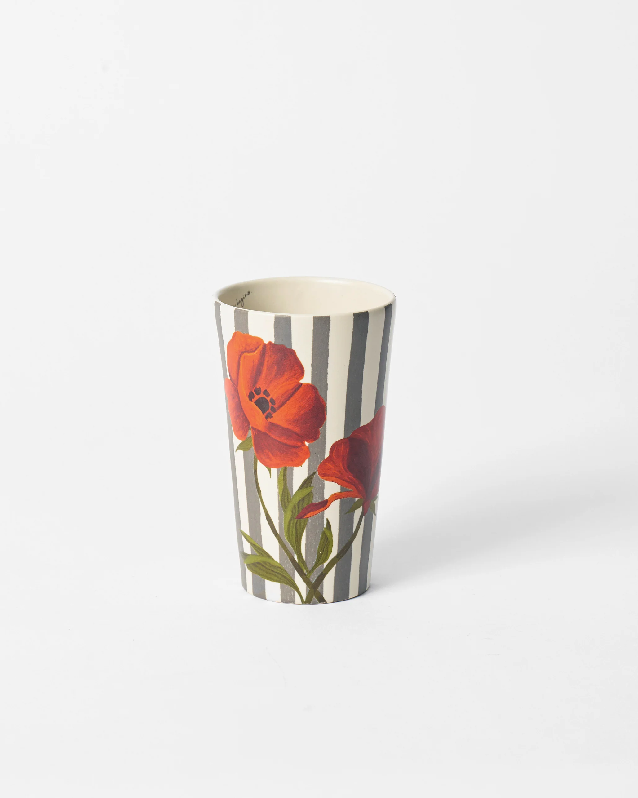 Striped Poppy Tall Mug - Image 4