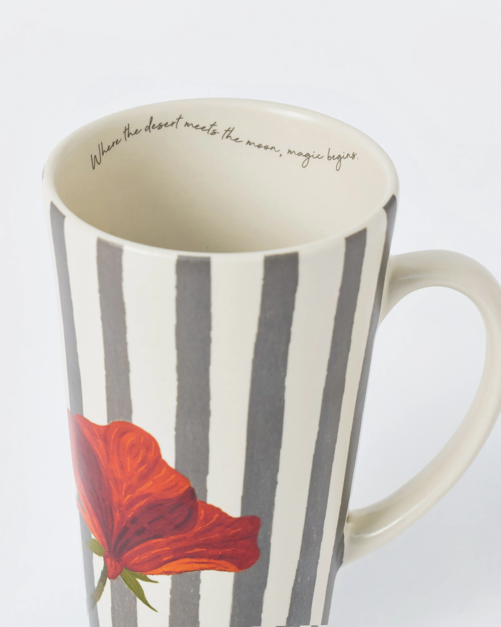 Striped Poppy Tall Mug - Image 6