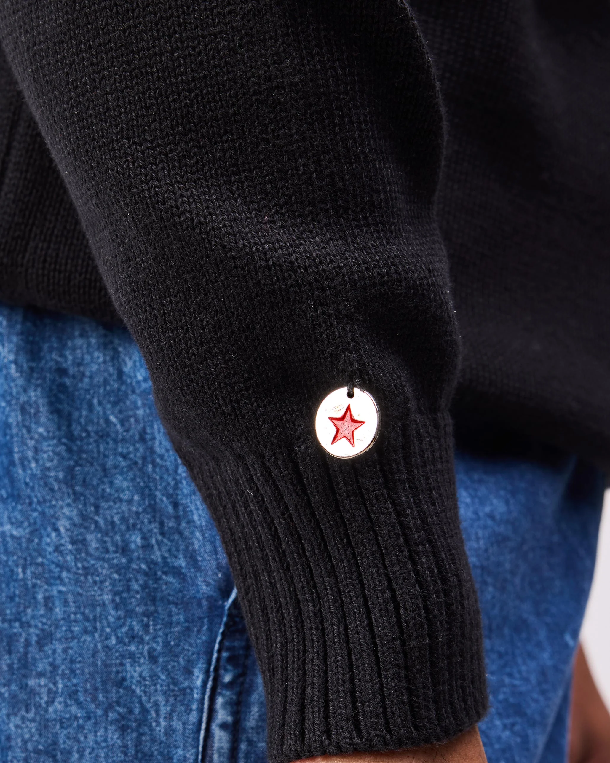Stripefront Sweater - Black & Oatmeal Stripes - Image 5