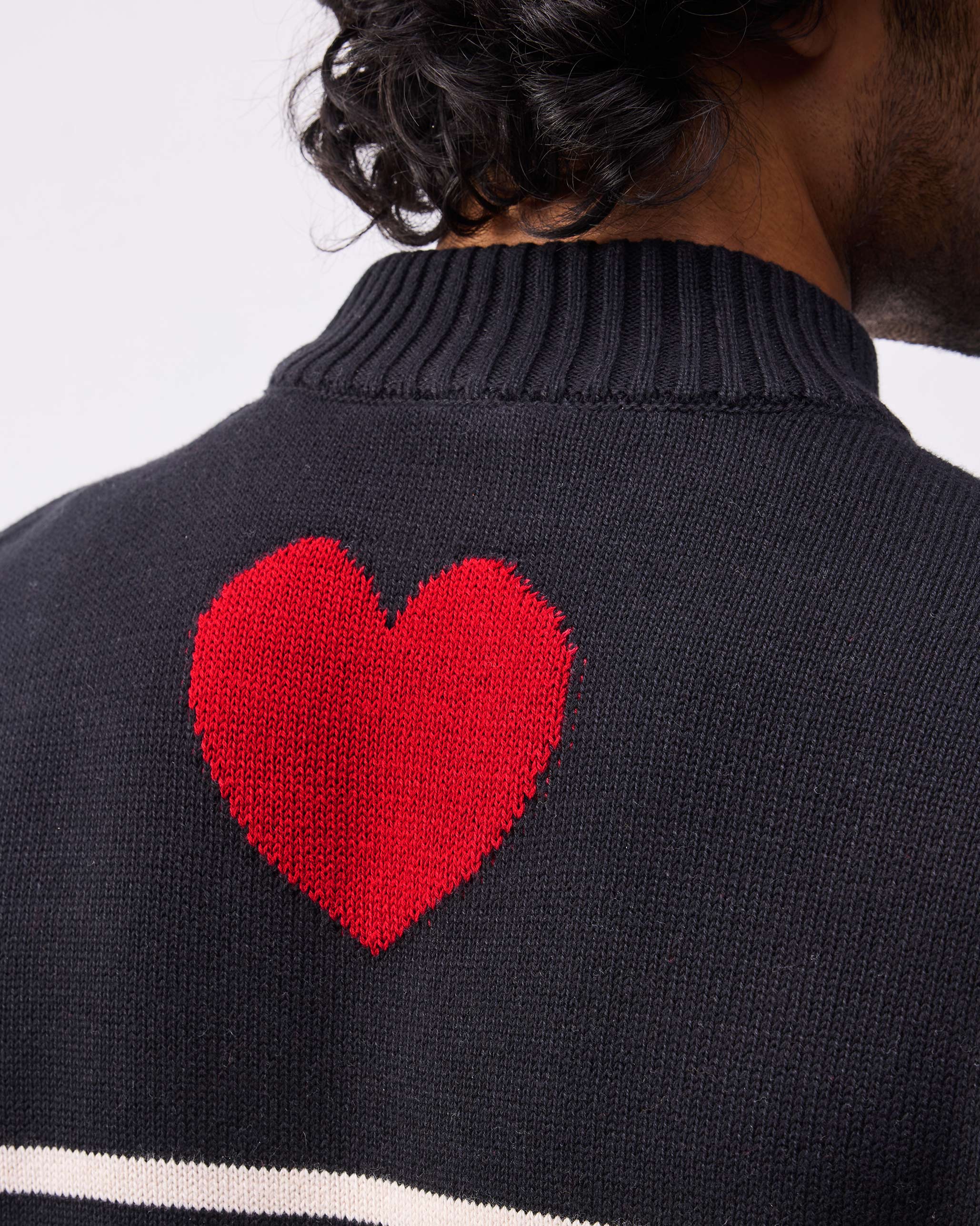 Stripefront Sweater - Black & Oatmeal Stripes - Image 7
