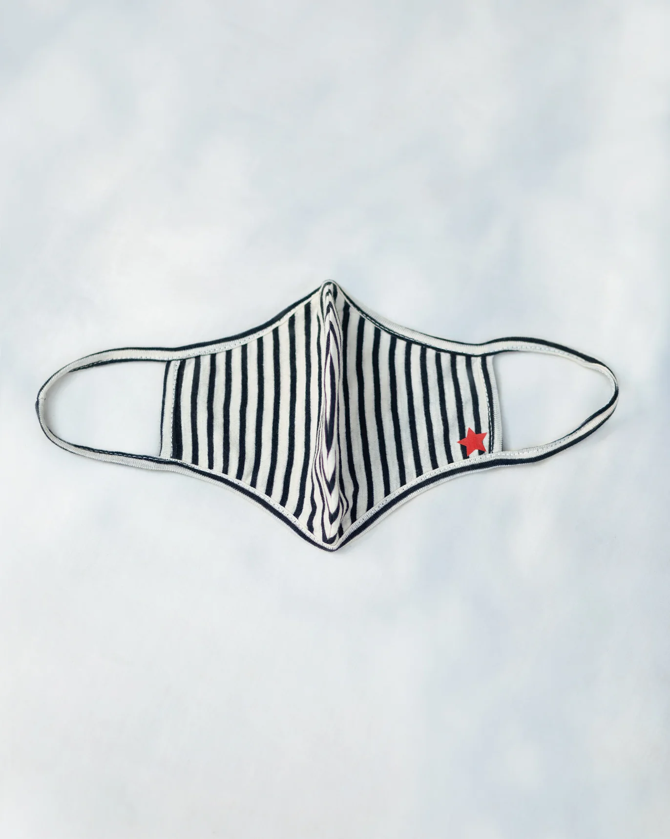 Stripey Knit Mask - Black & White - Image 2