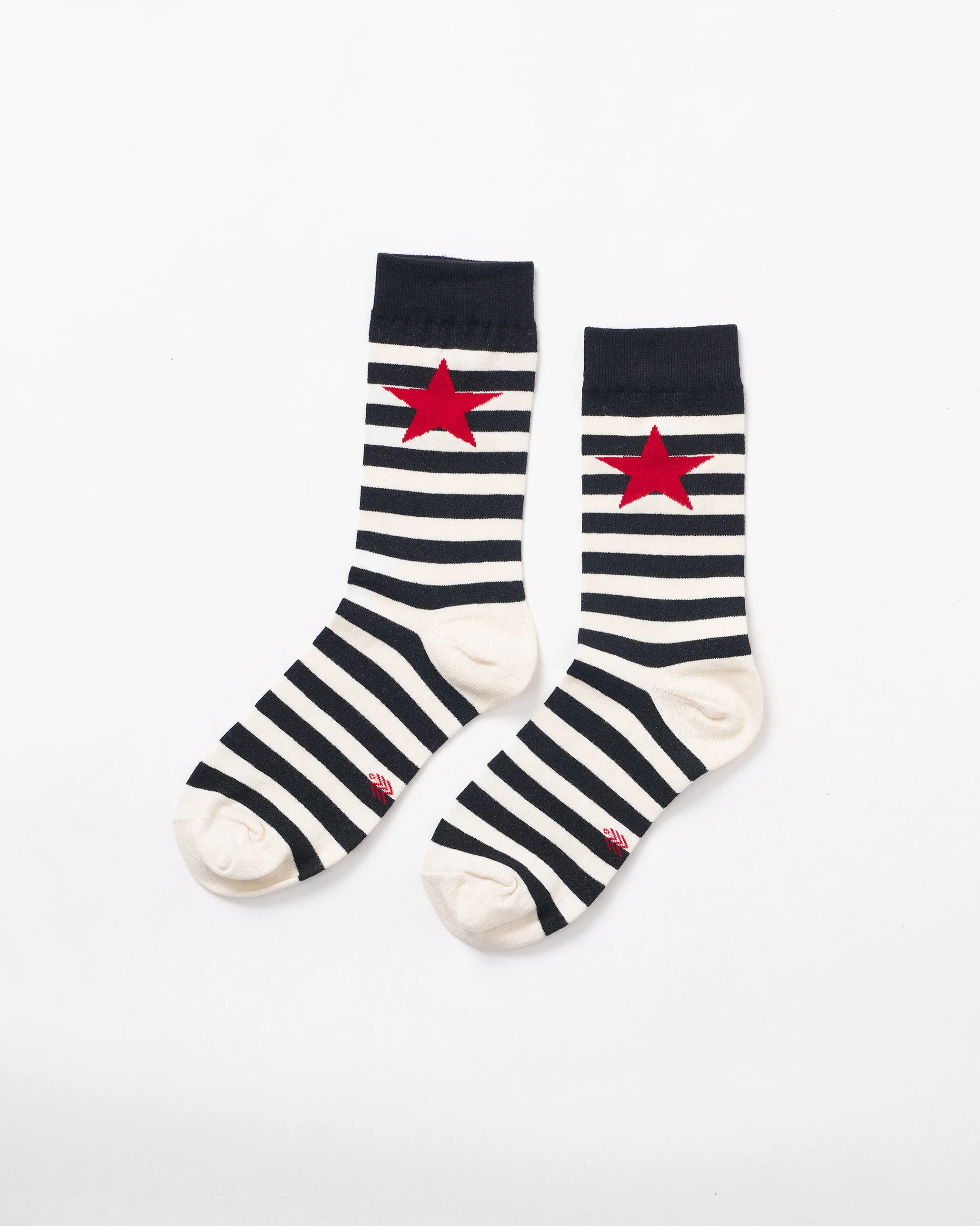 Stripey Socks - Black & Oatmeal Stripes