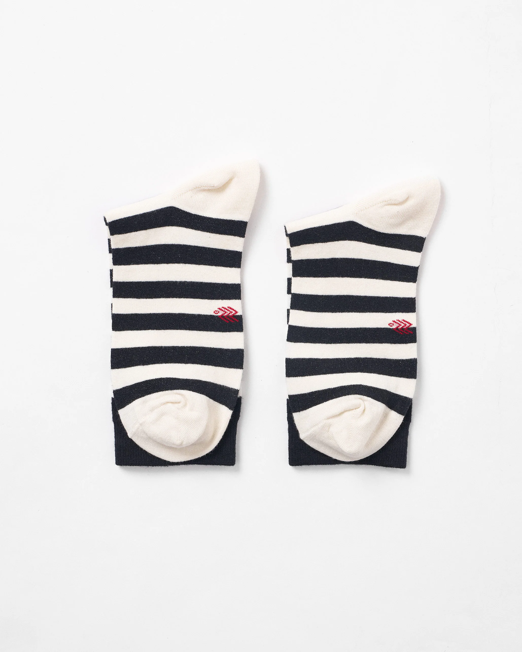 Stripey Socks - Black & Oatmeal Stripes - Image 4