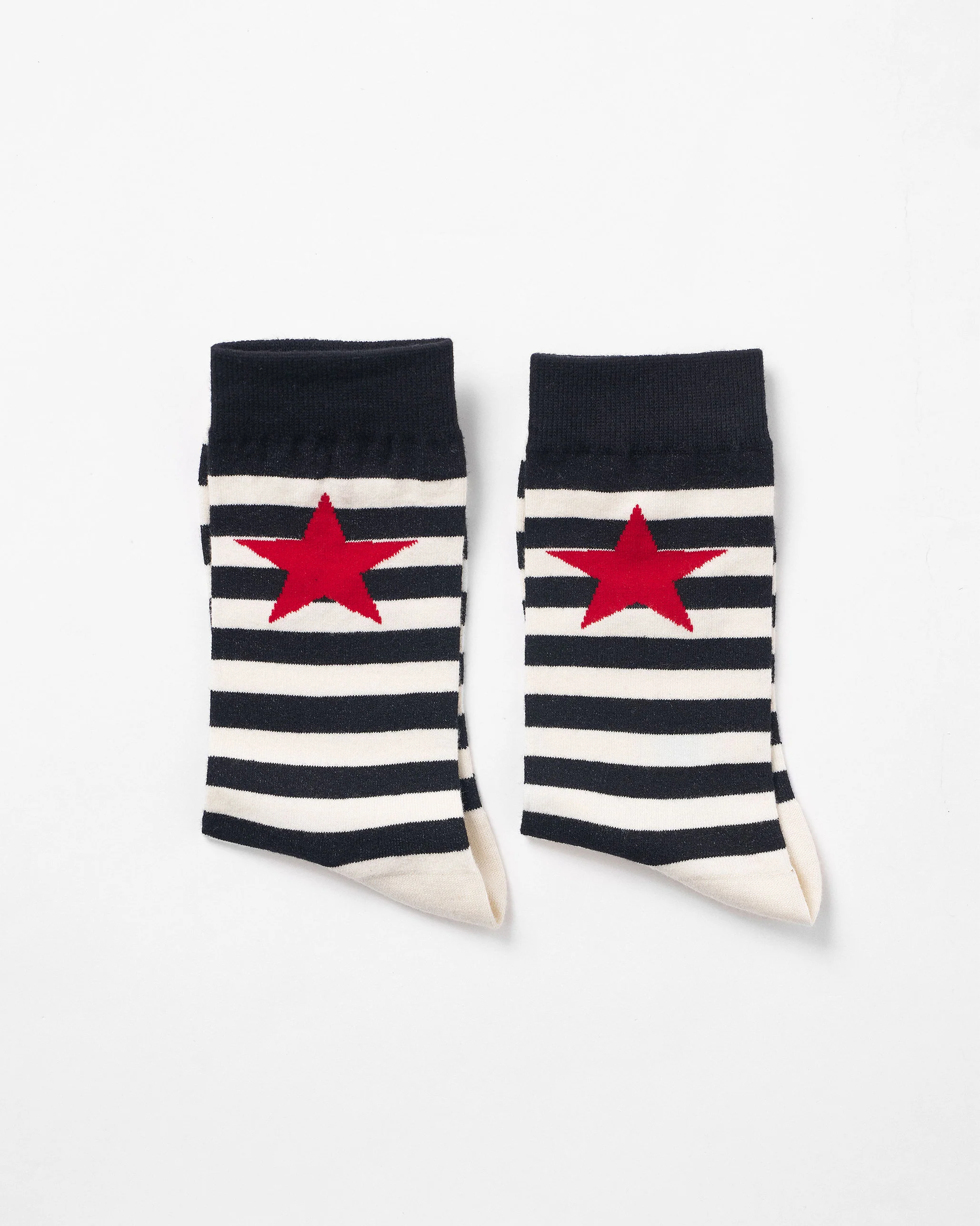Stripey Socks - Black & Oatmeal Stripes - Image 5