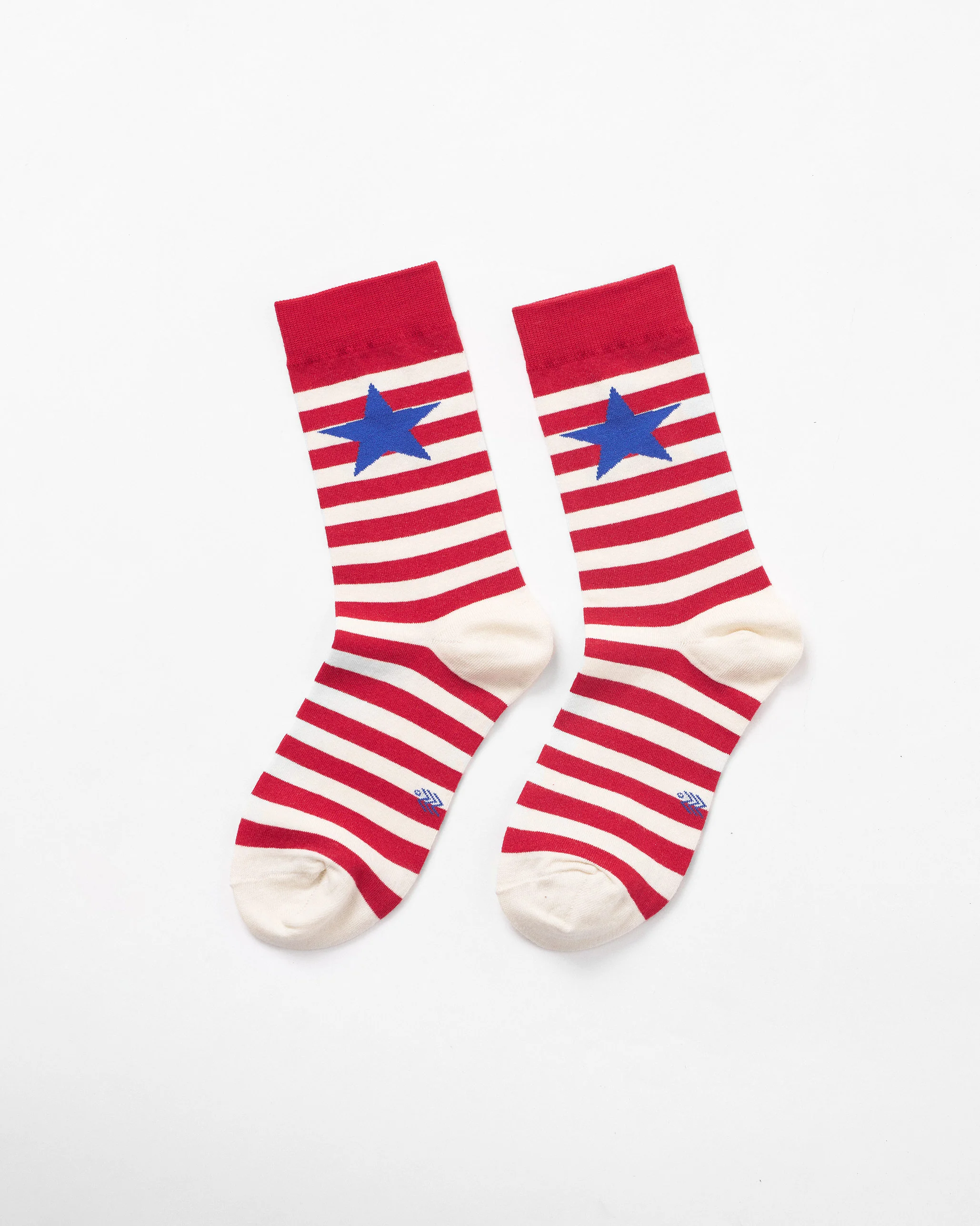 Stripey Socks - Red & Oatmeal Stripes