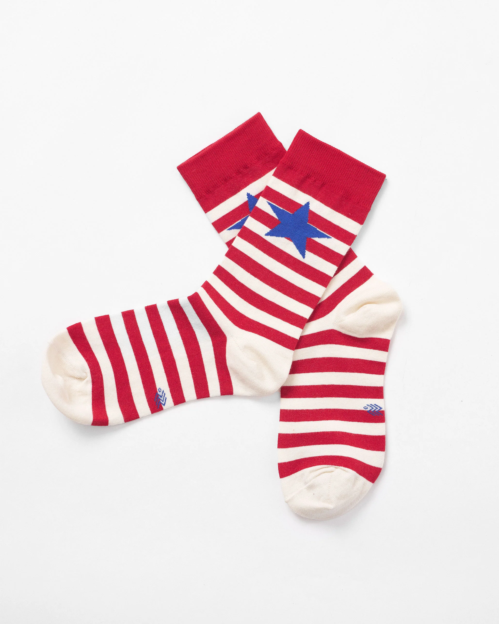 Stripey Socks - Red & Oatmeal Stripes - Image 3