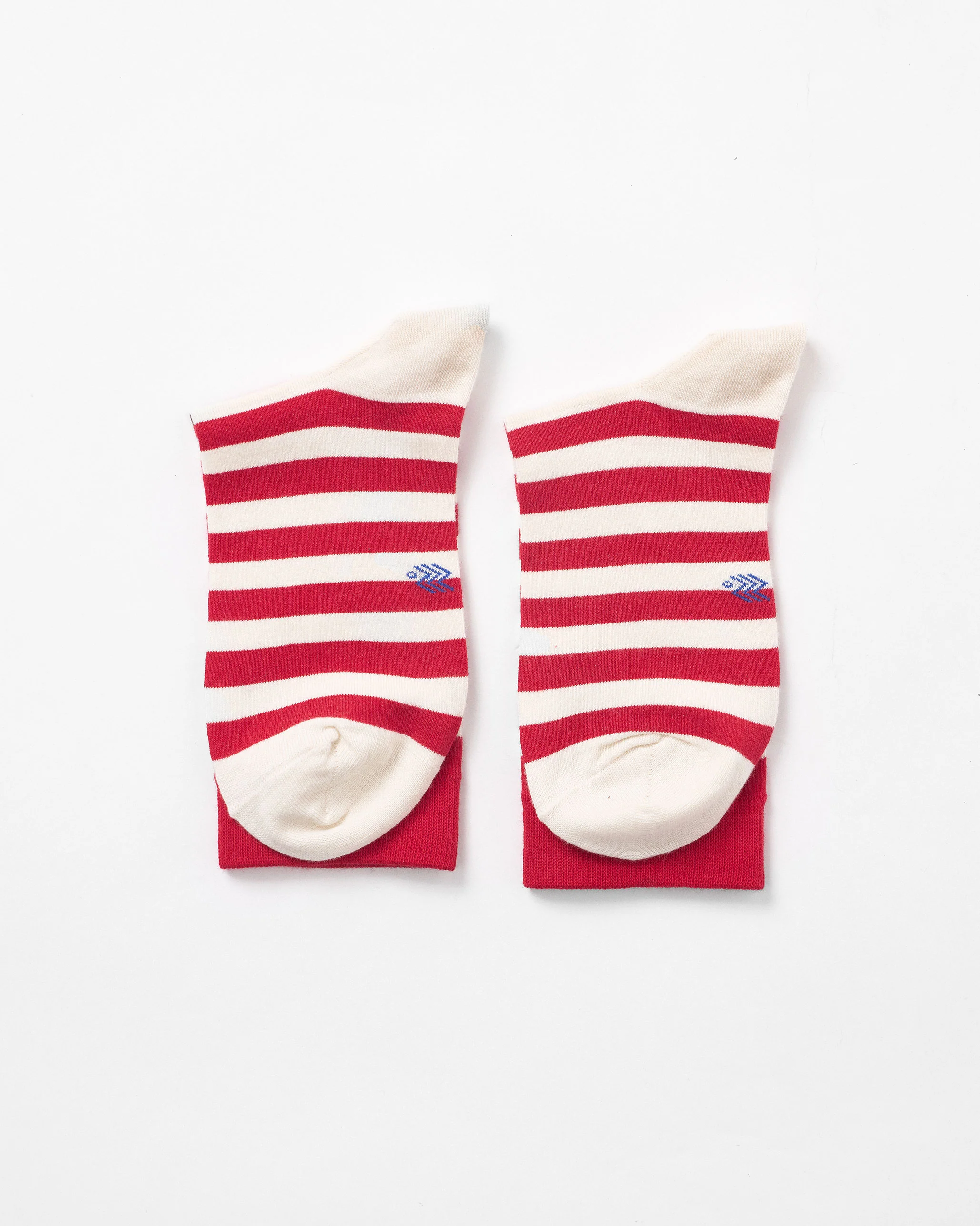 Stripey Socks - Red & Oatmeal Stripes - Image 4