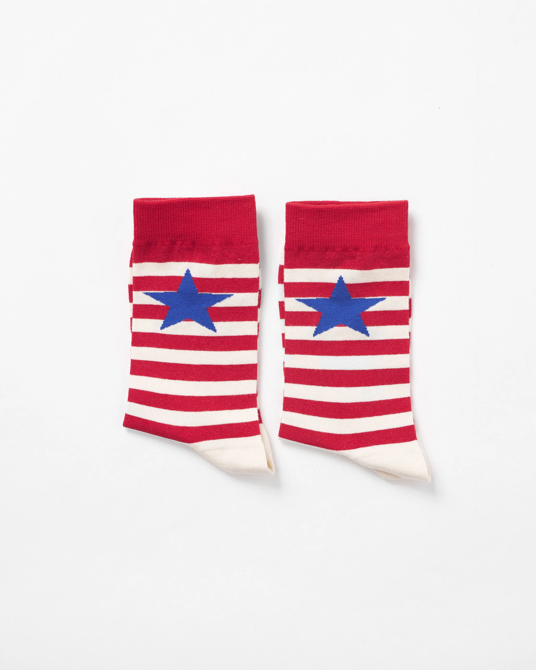 Stripey Socks - Red & Oatmeal Stripes - Image 5