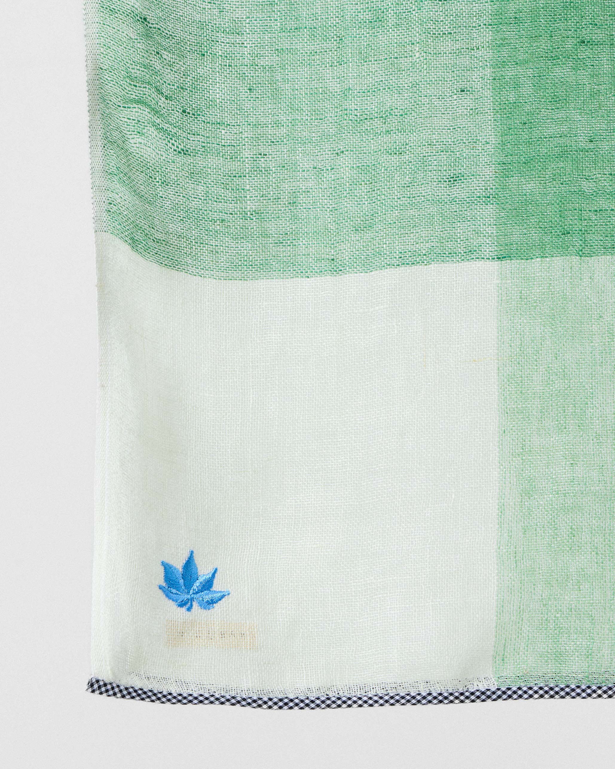 Summer Field Scarf - Green & White - Image 2