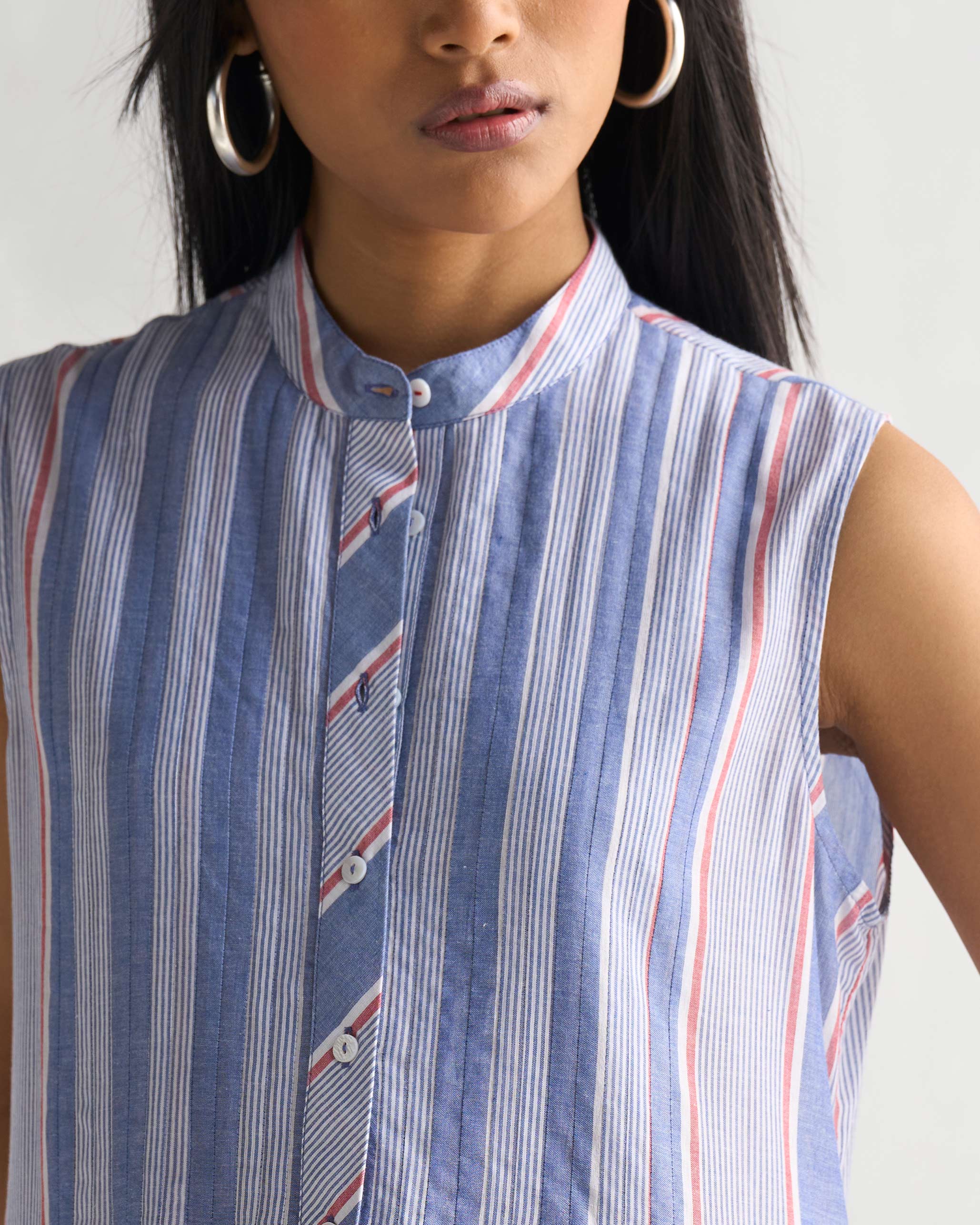 Summer Fun Kurta - Blue & Red - Image 2