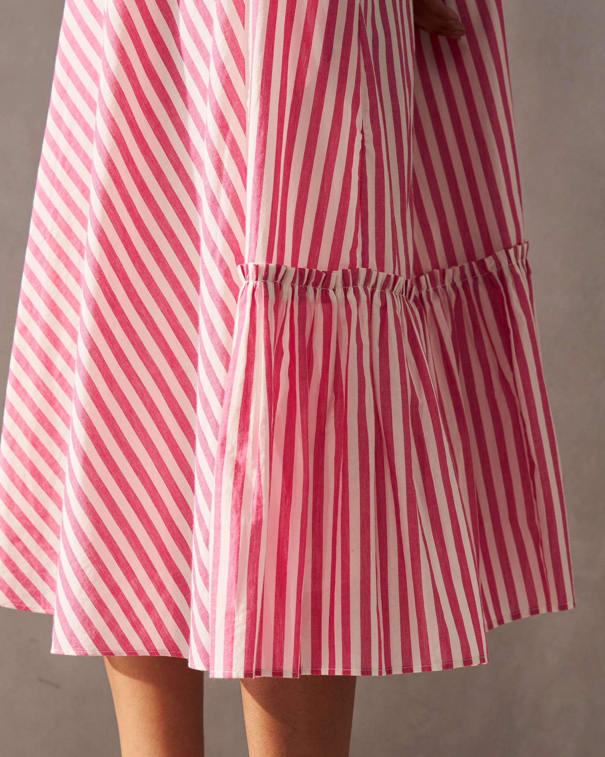 Summer Tea Dress - Fuchsia & Ivory - Image 2