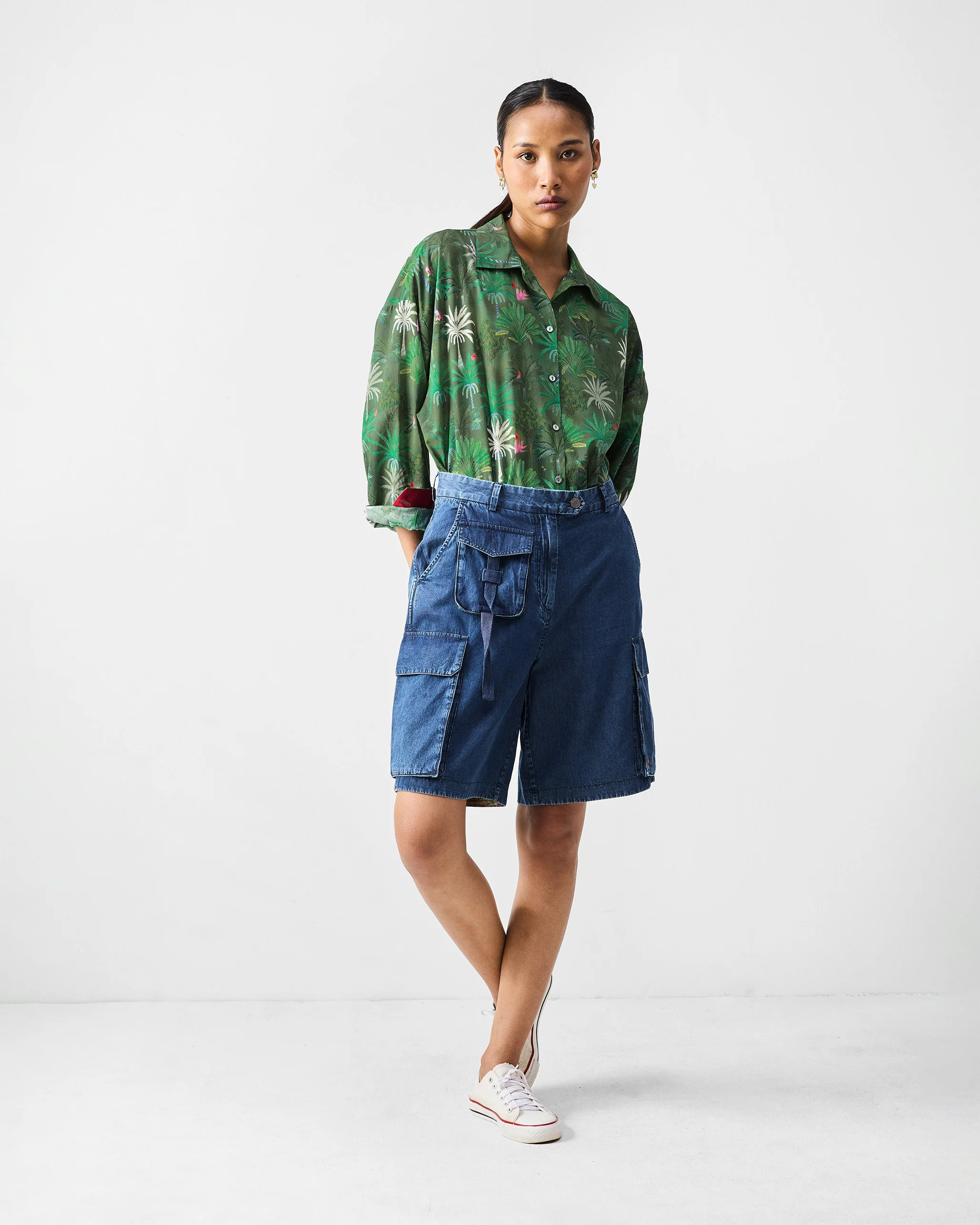 Sunderbans Shirt - Green Printed - Image 6