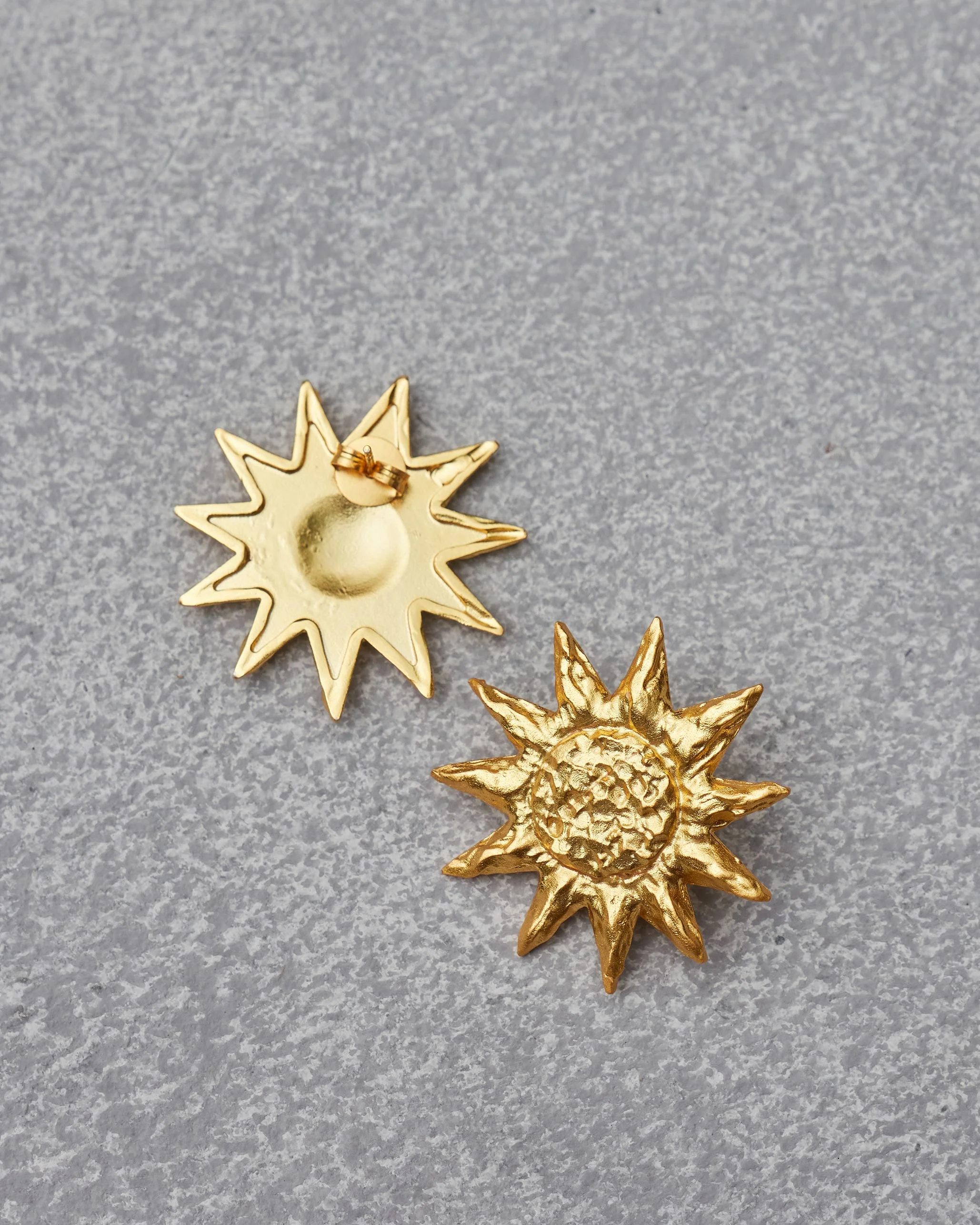 Sunflower Earrings - Gold - Image 3