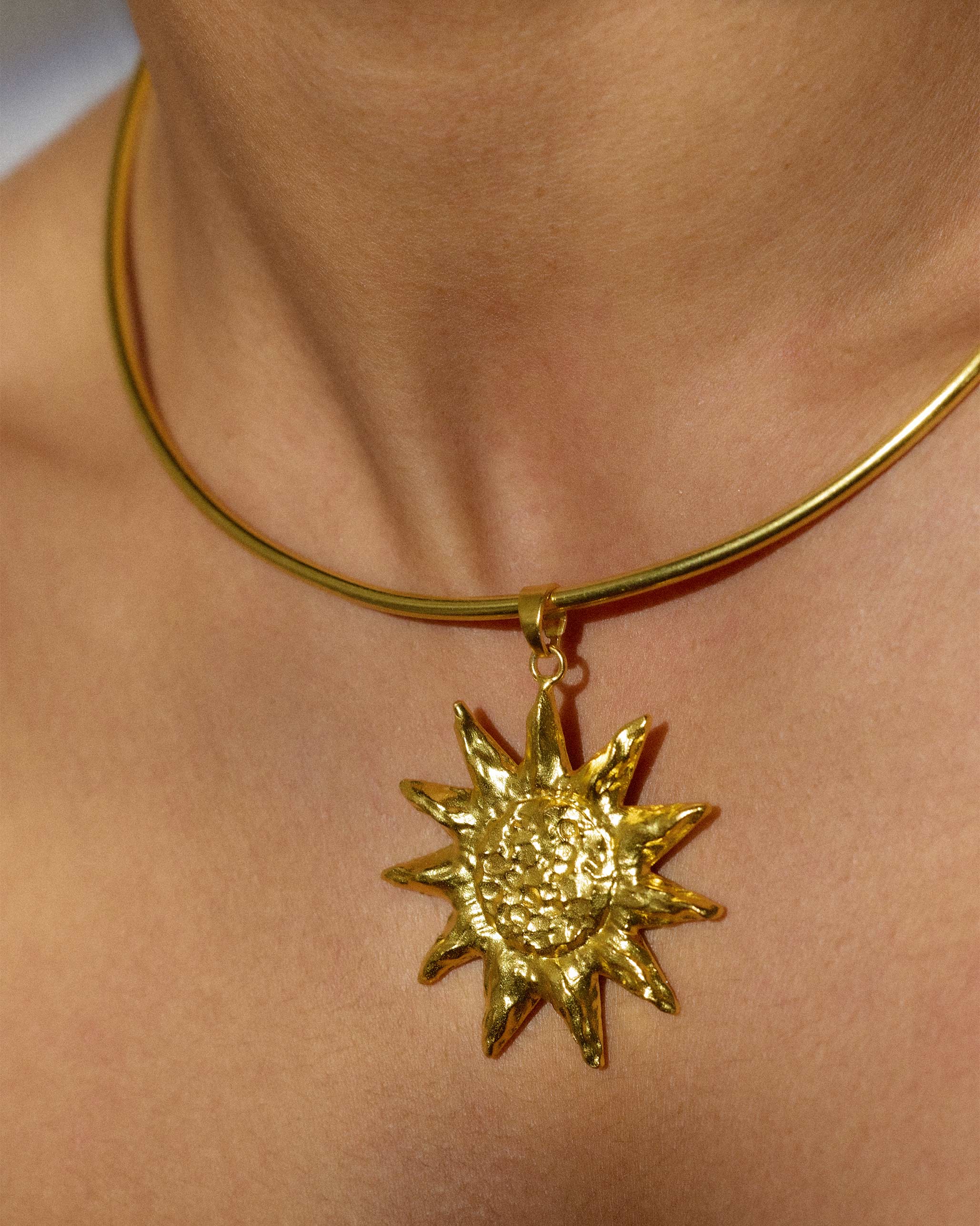 Sunflower Necklace - Gold - Image 2