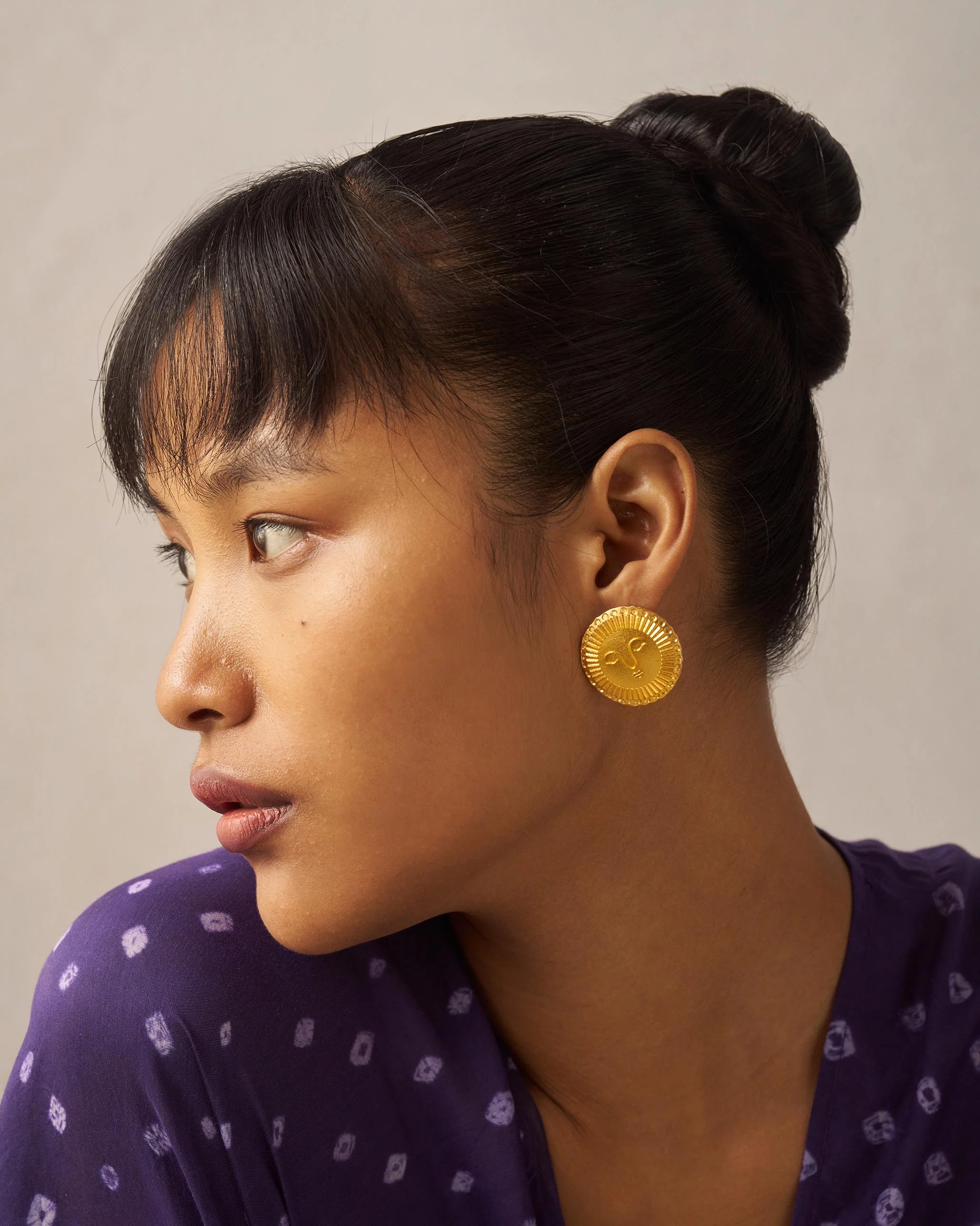 Sunray Studs - Gold - Image 4
