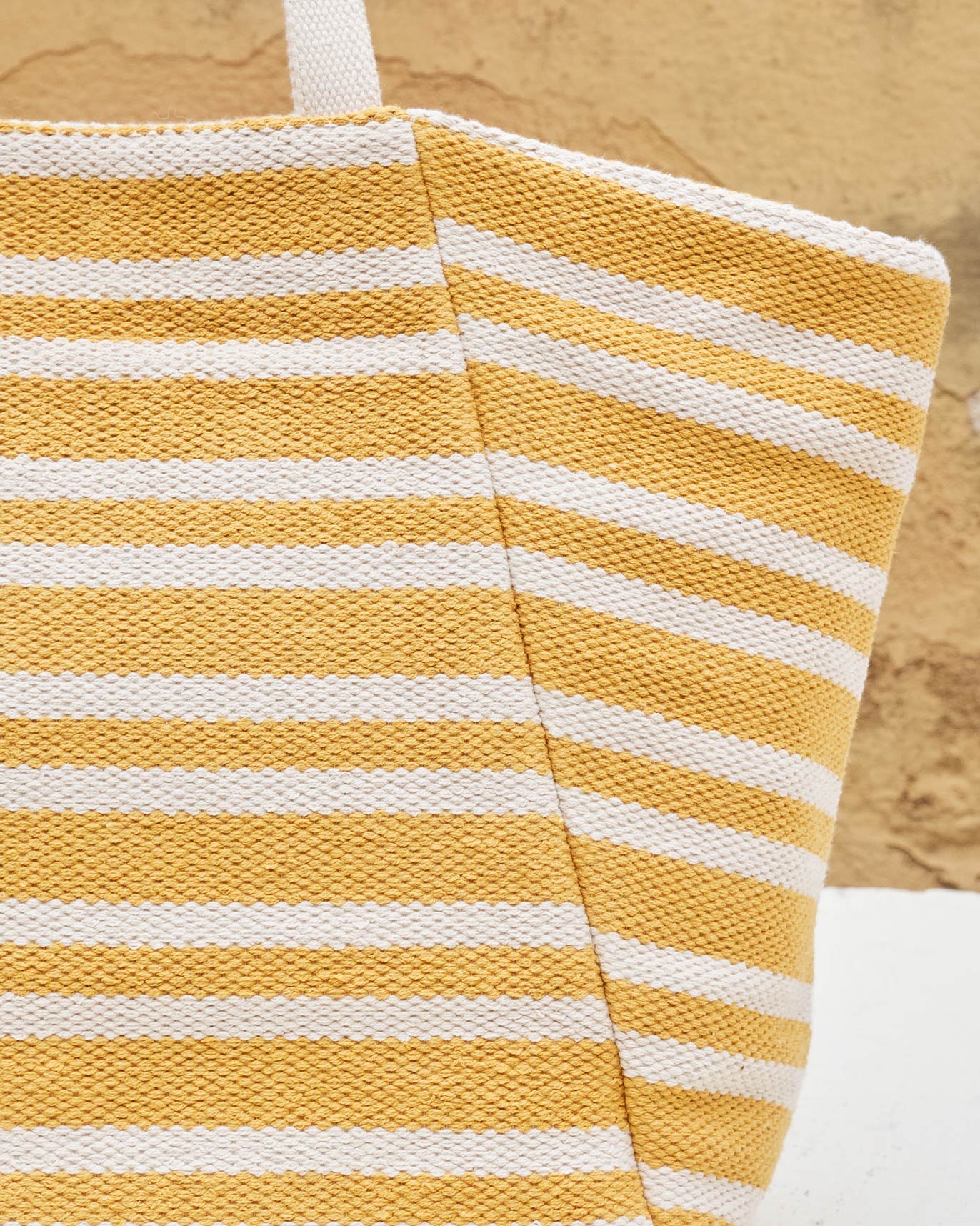 Sunrise Stripe Tote - Ochre & Ivory - Image 2