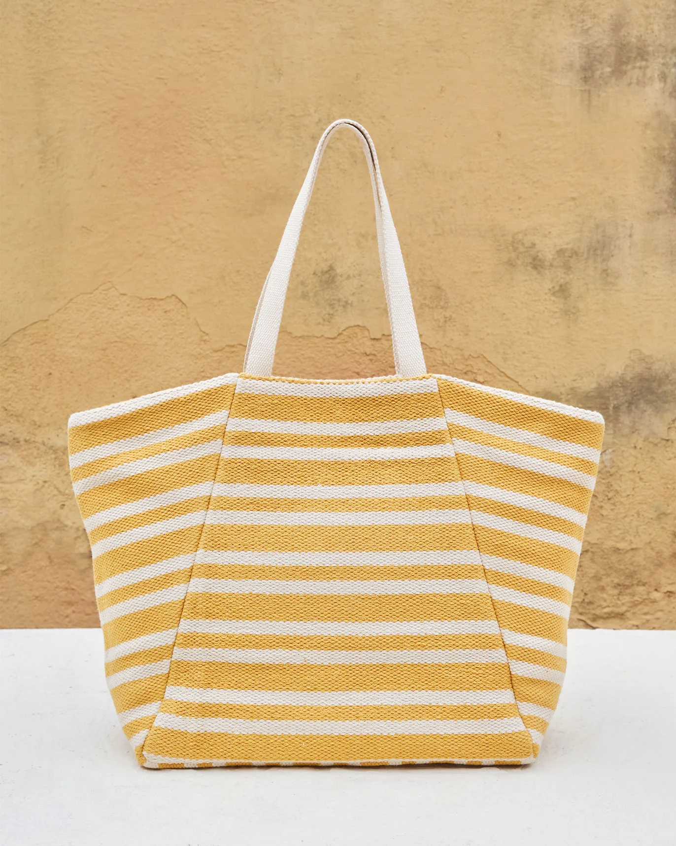 Sunrise Stripe Tote - Ochre & Ivory - Image 4