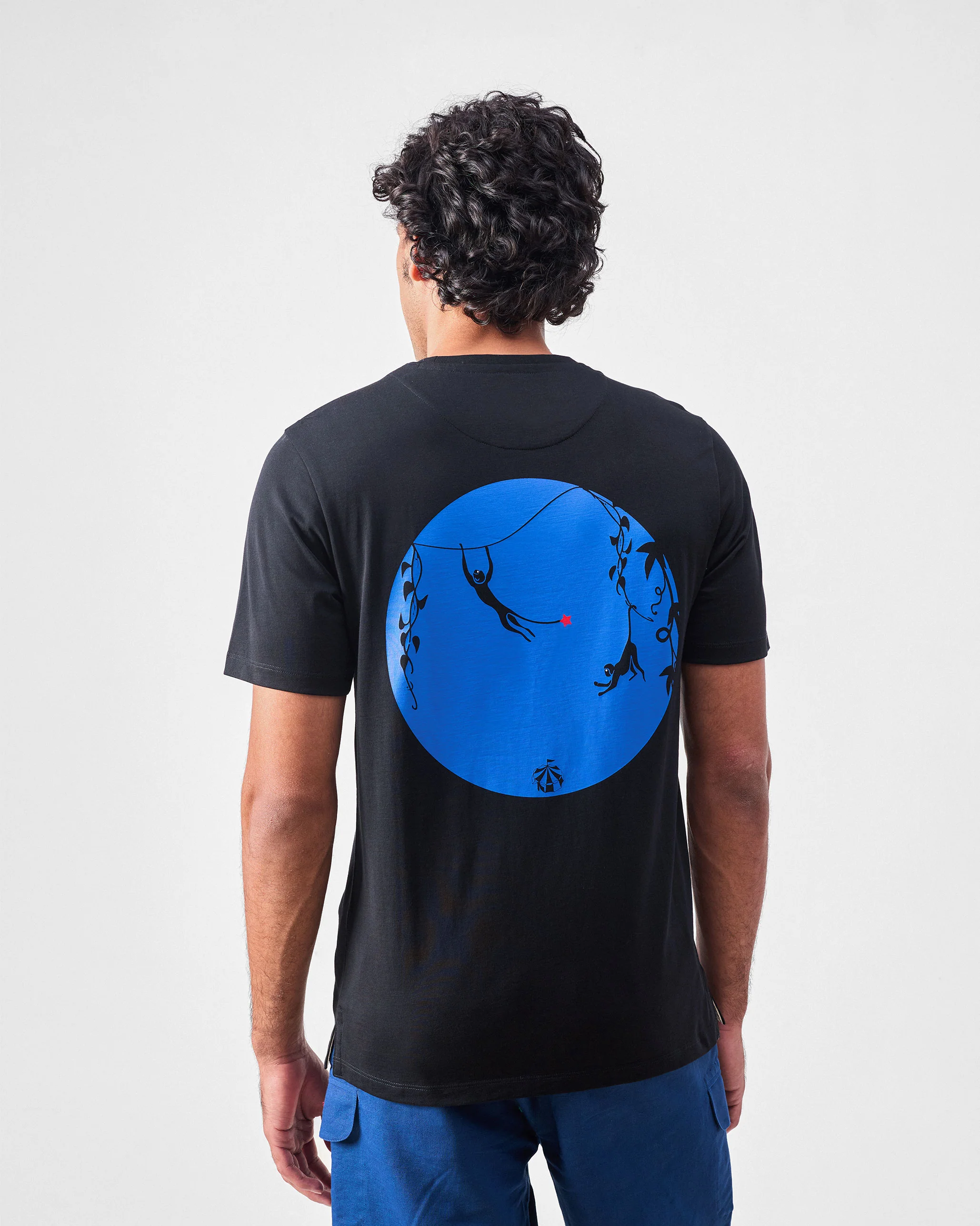 Sushi Mushi T-shirt - Black & Navy Print - Image 5