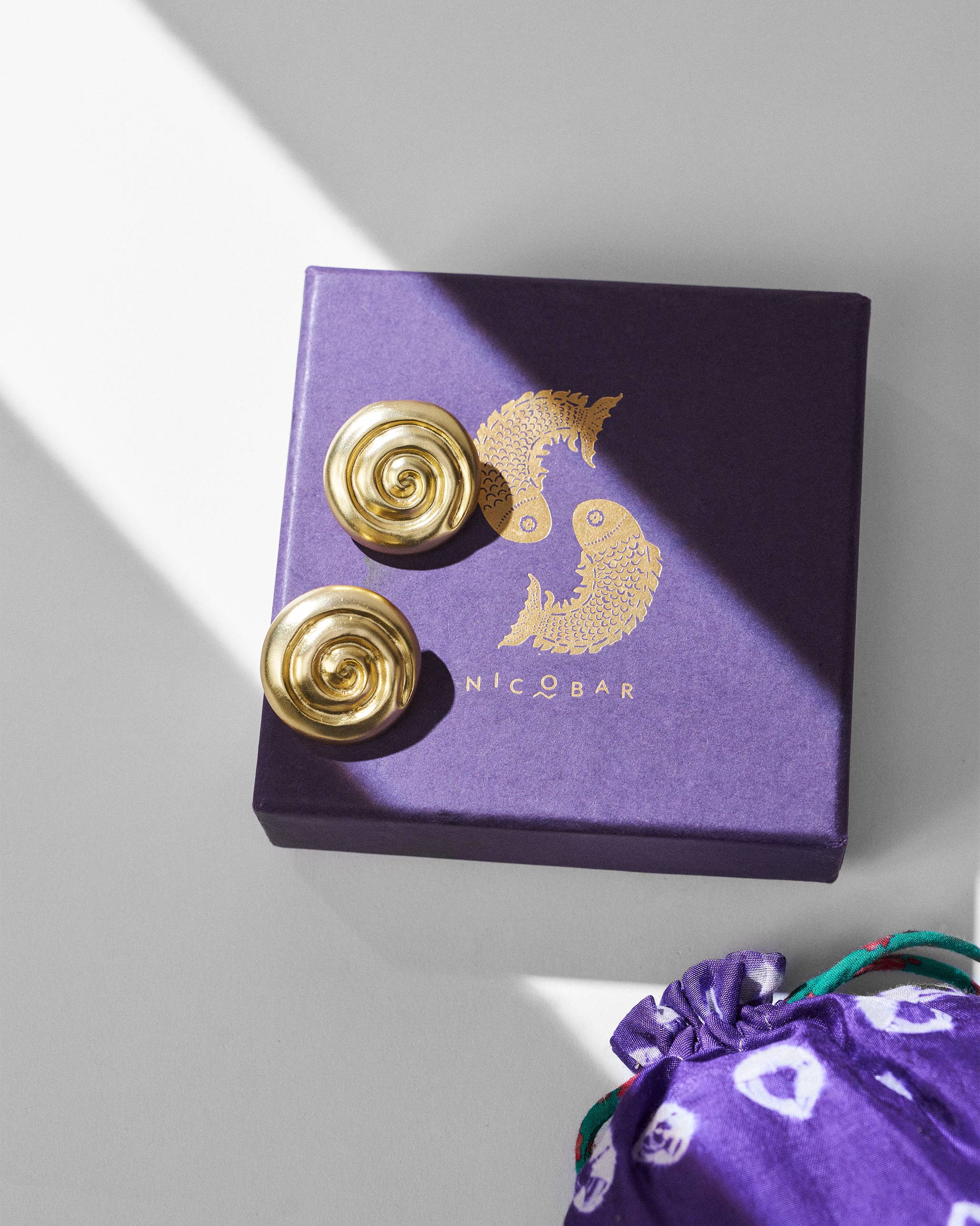 Swirlpool Studs - Gold - Image 4
