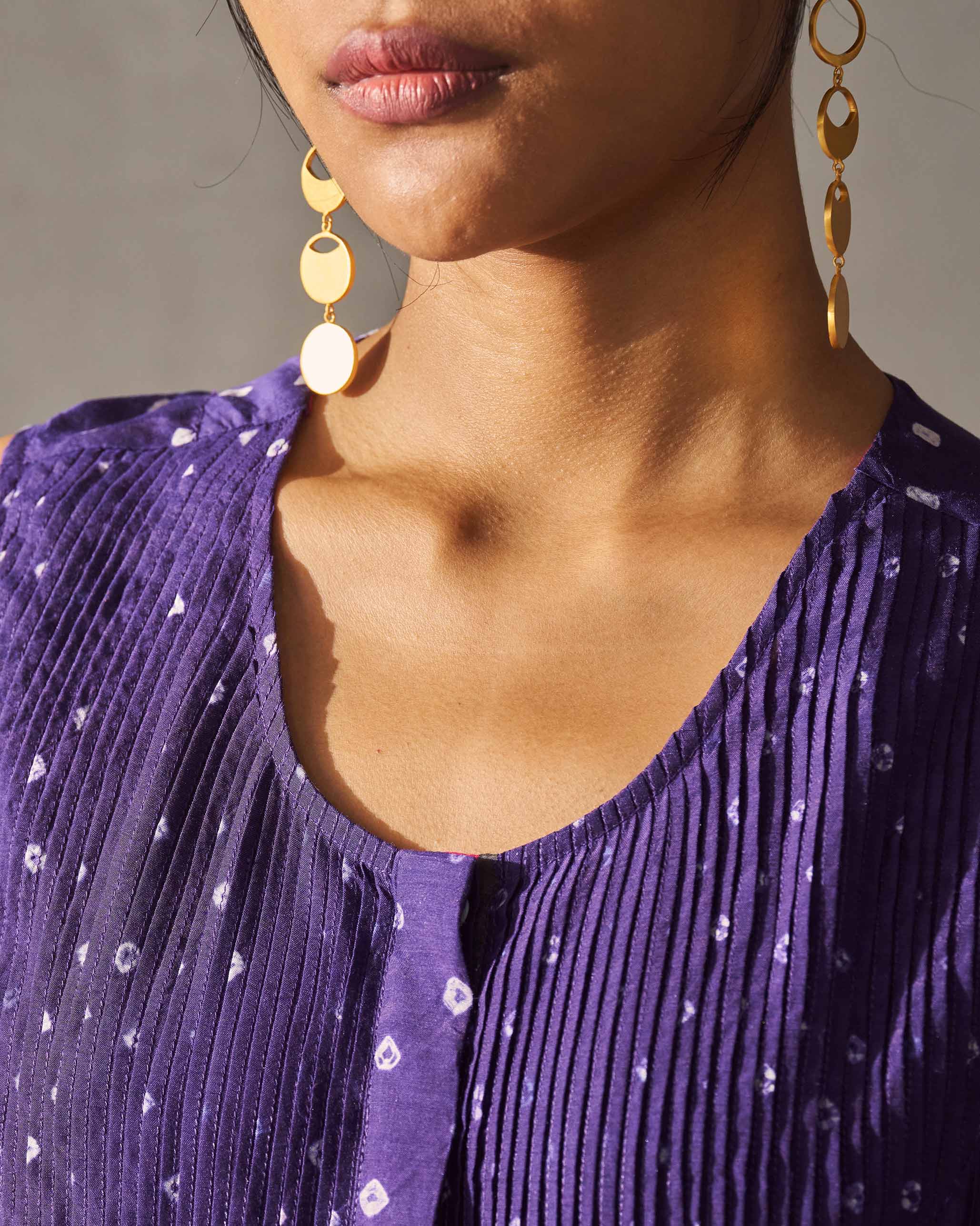 Swish Pintuck Top - Purple - Image 3