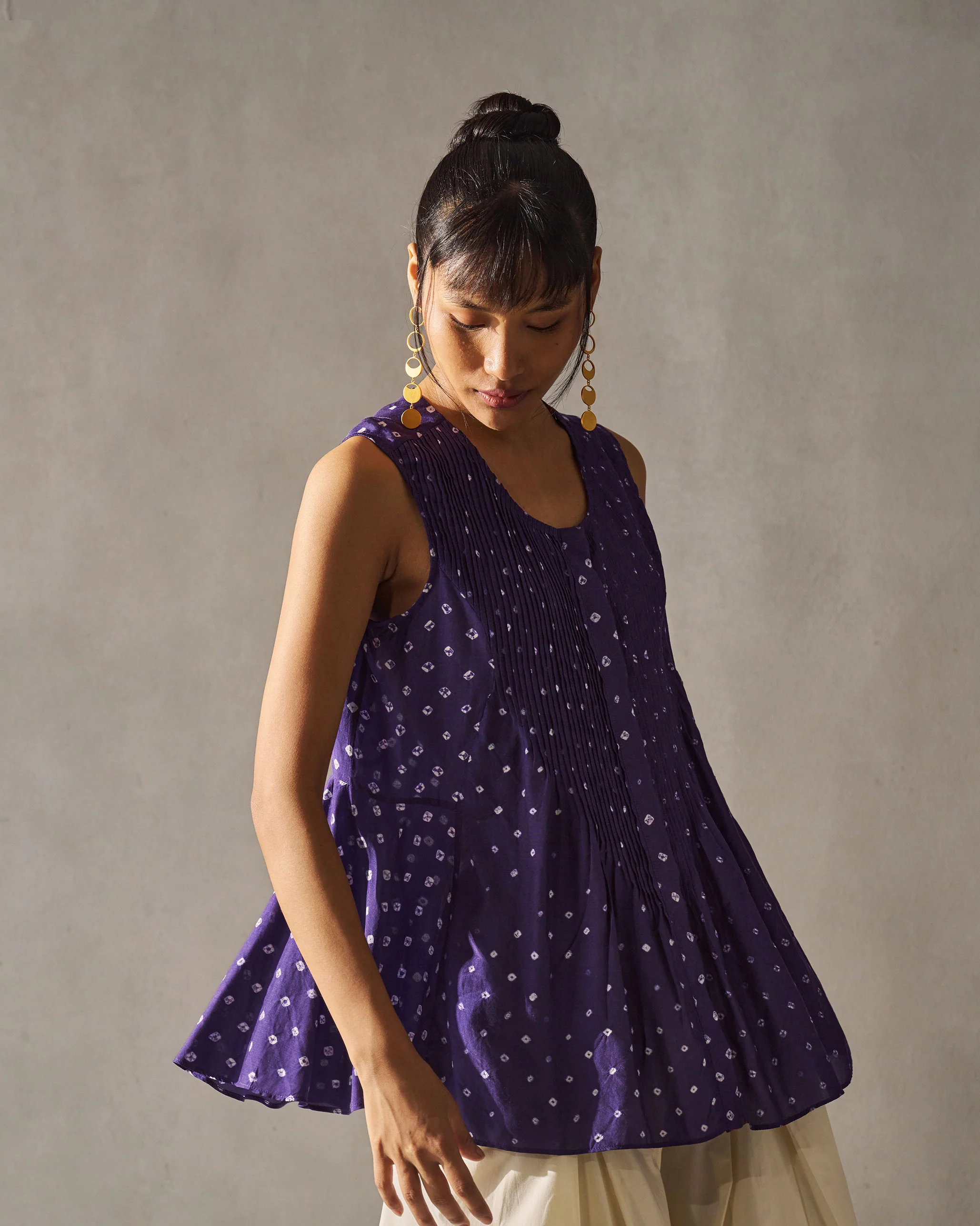 Swish Pintuck Top - Purple - Image 4