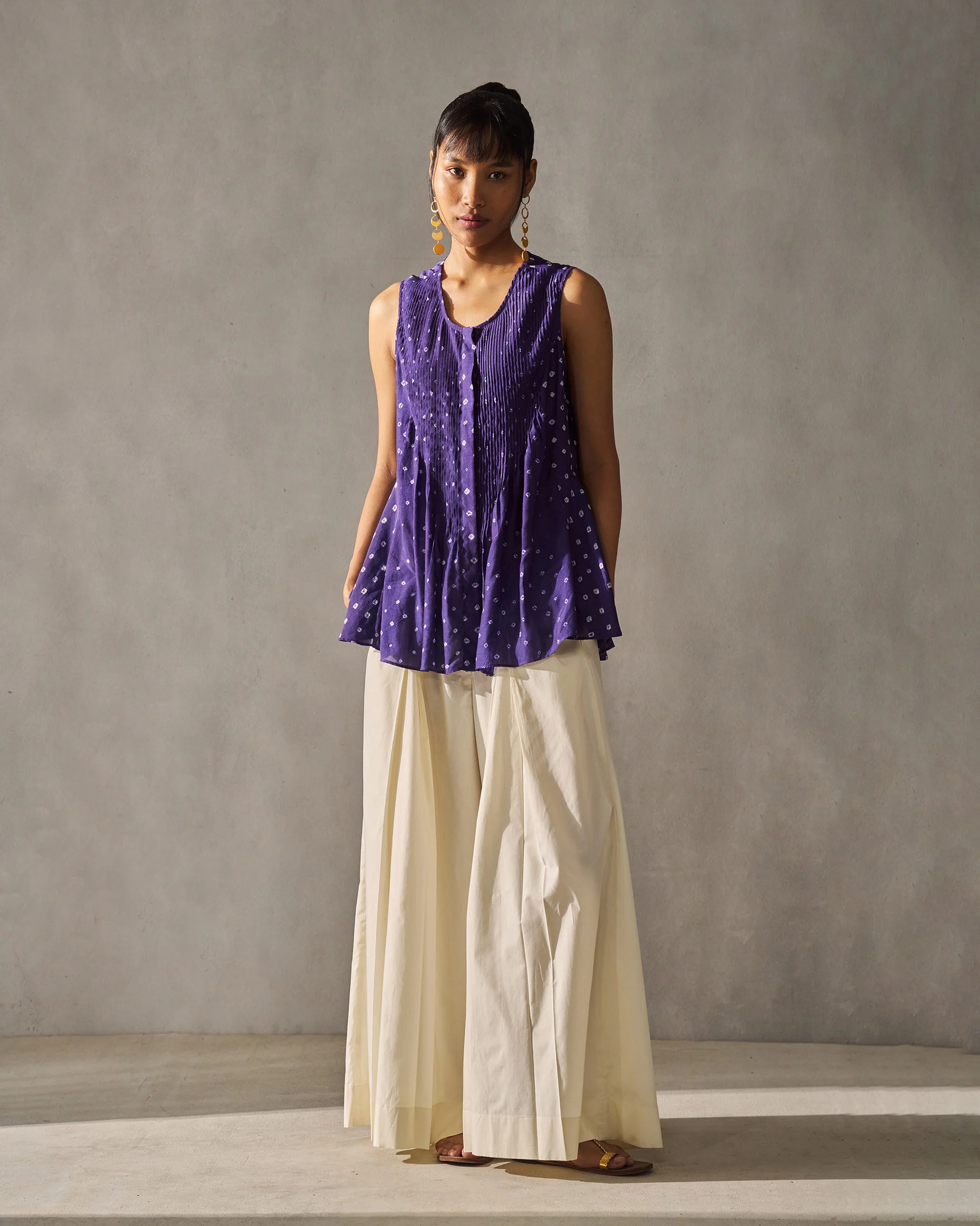 Swish Pintuck Top - Purple - Image 7
