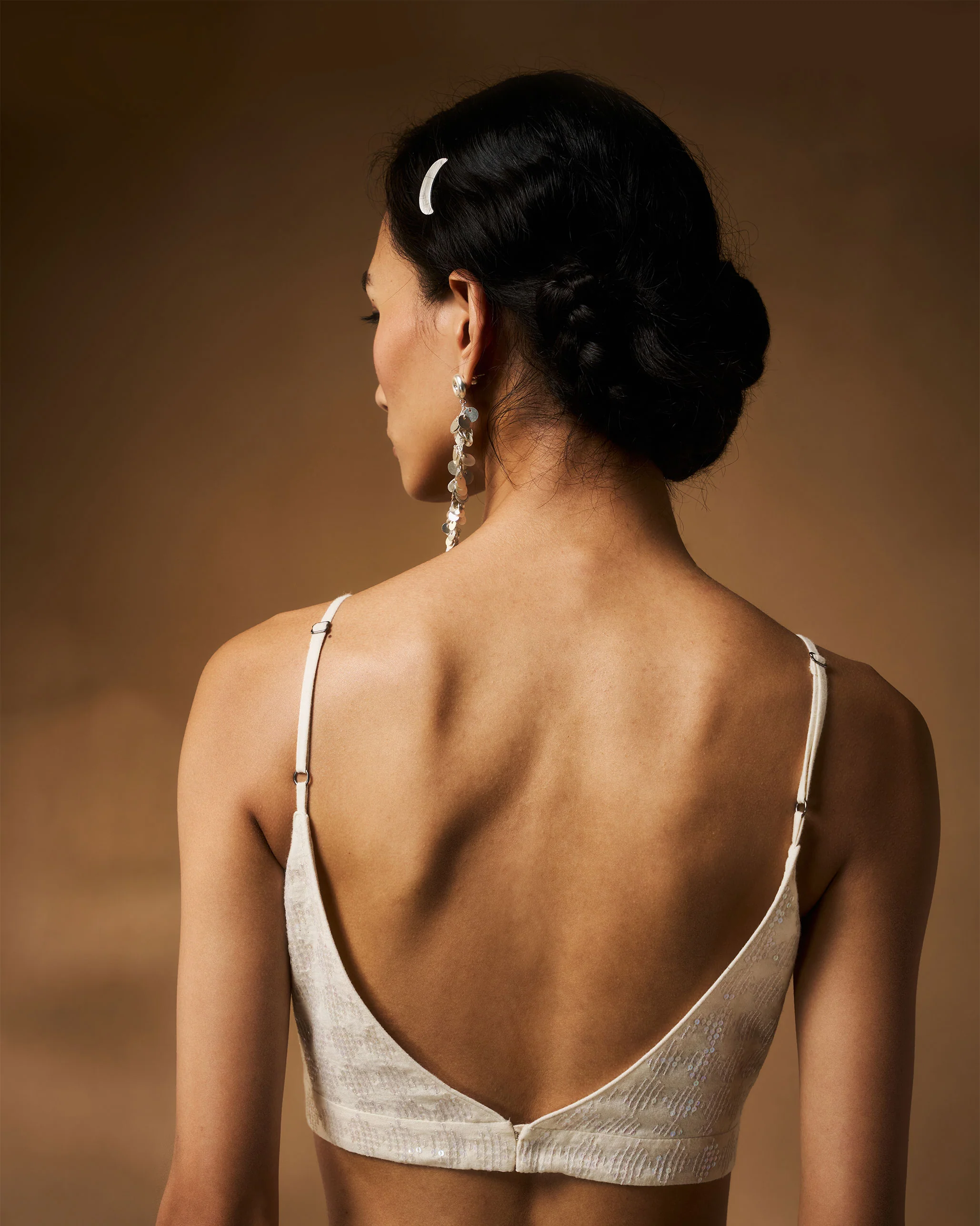 Taabir Blouse - Ivory Hand Embroidered - Image 3