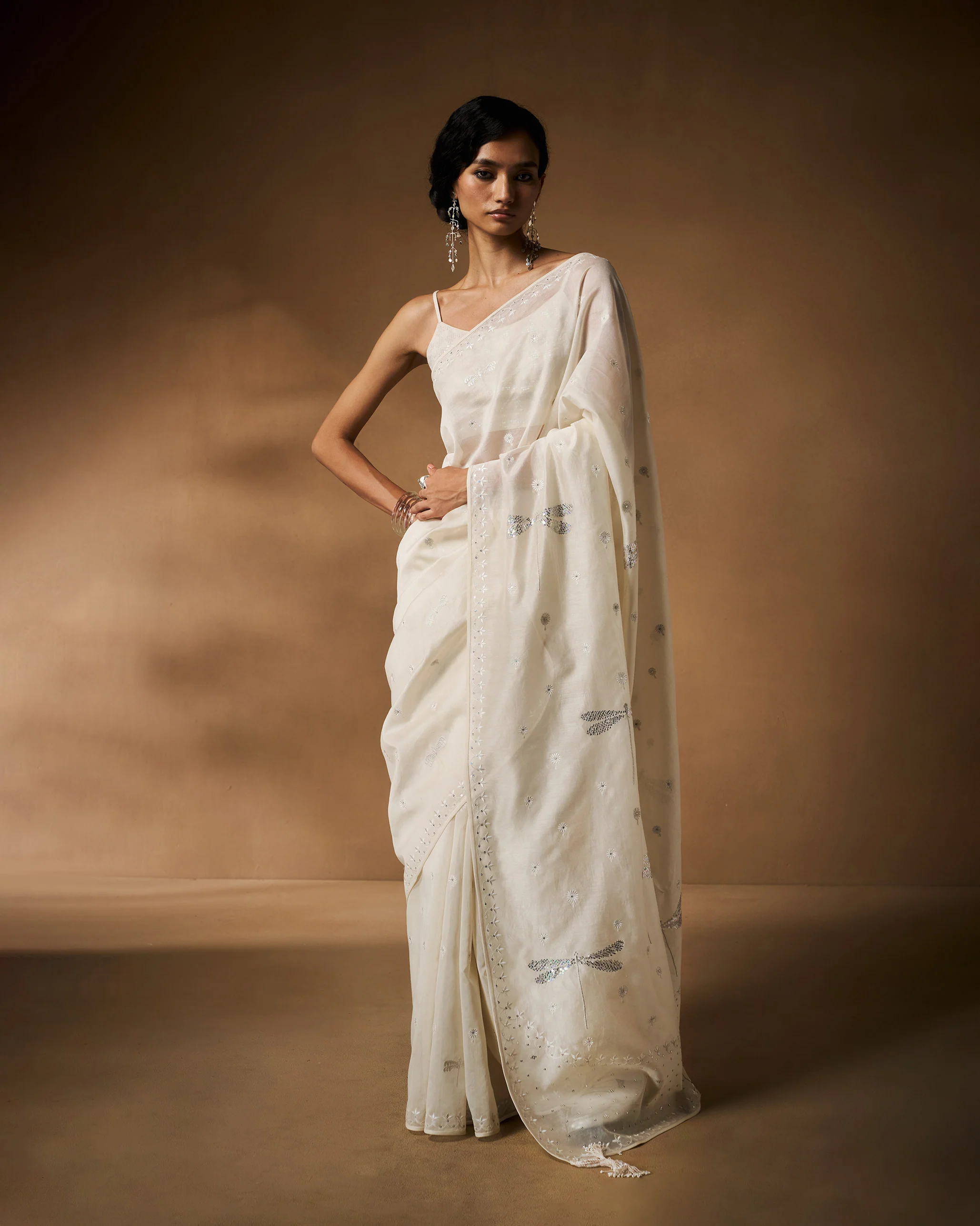 Taabir Blouse - Ivory Hand Embroidered - Image 4
