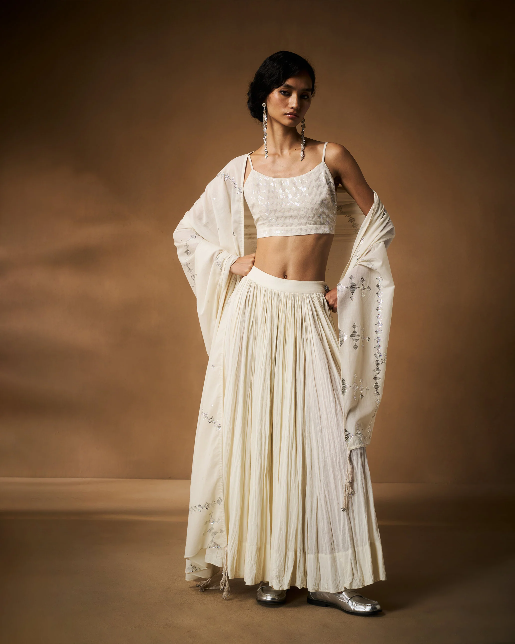 Taabir Blouse - Ivory Hand Embroidered - Image 5