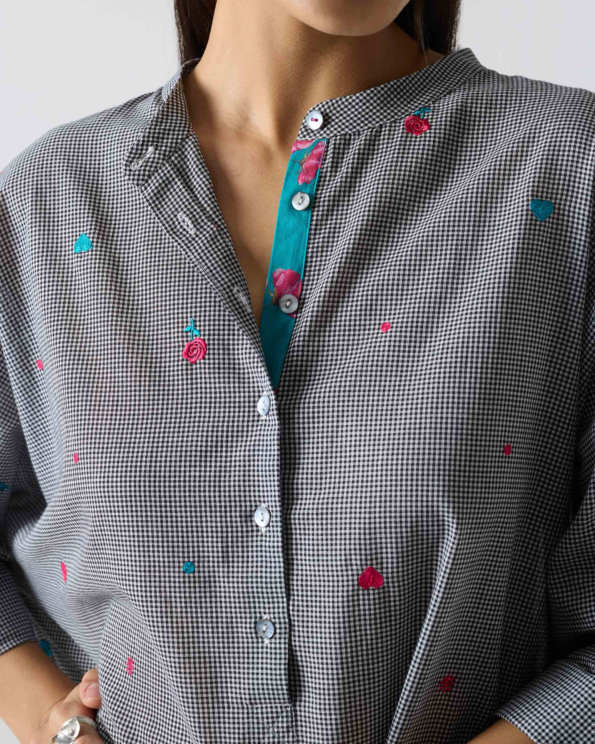 Tab Top - Black & White Embroidery - Image 6