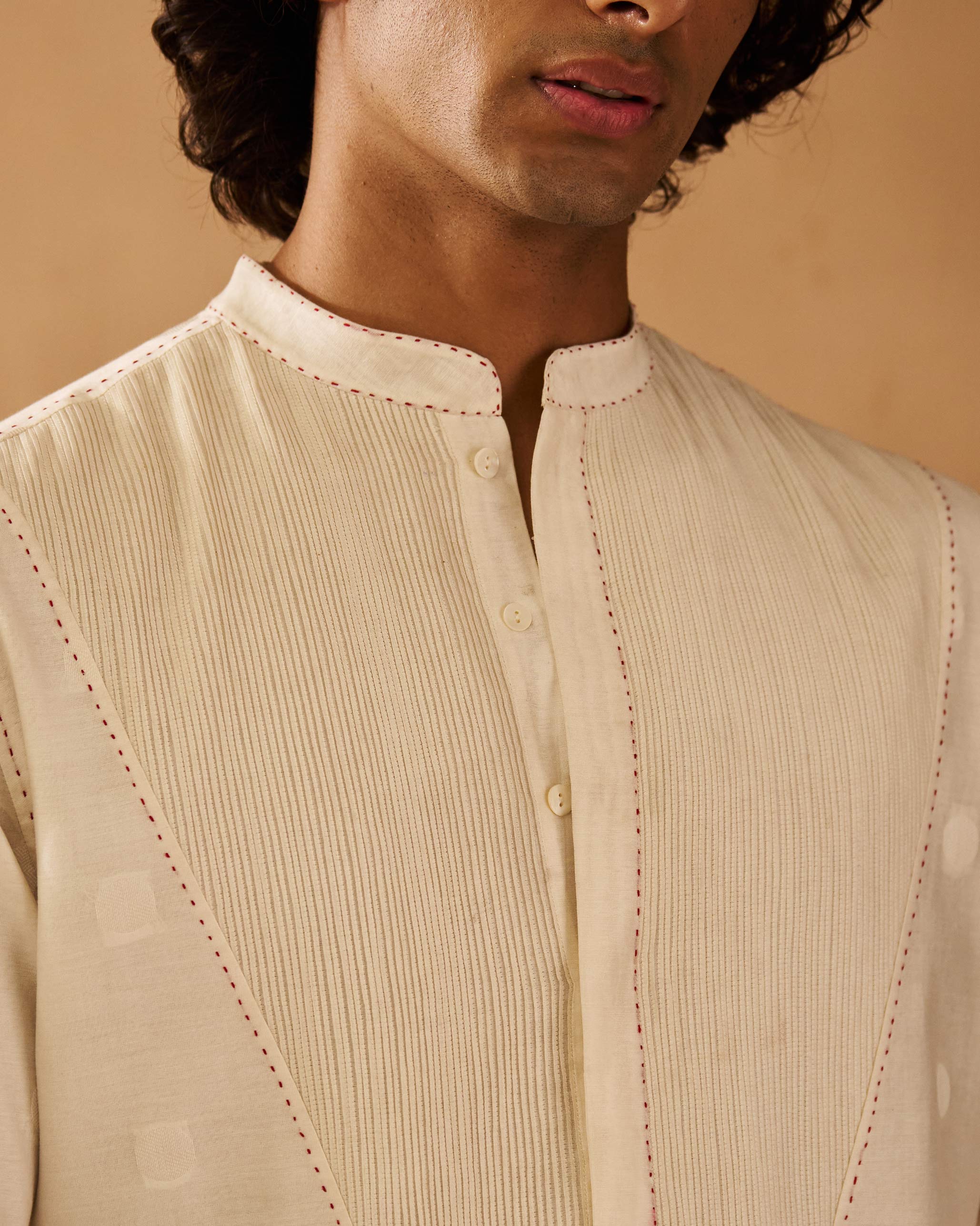 Talha Kurta - Ivory - Image 3