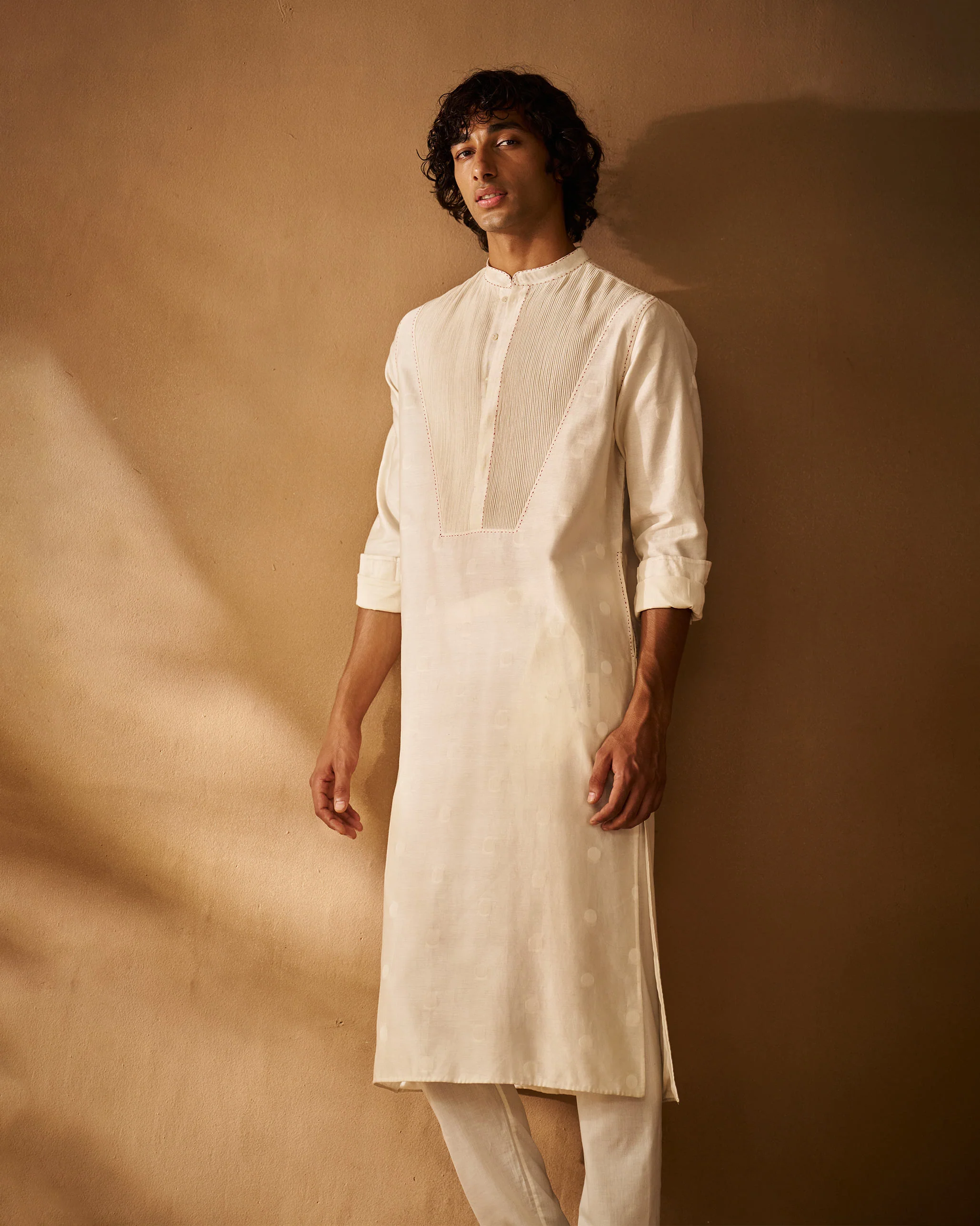 Talha Kurta - Ivory - Image 6