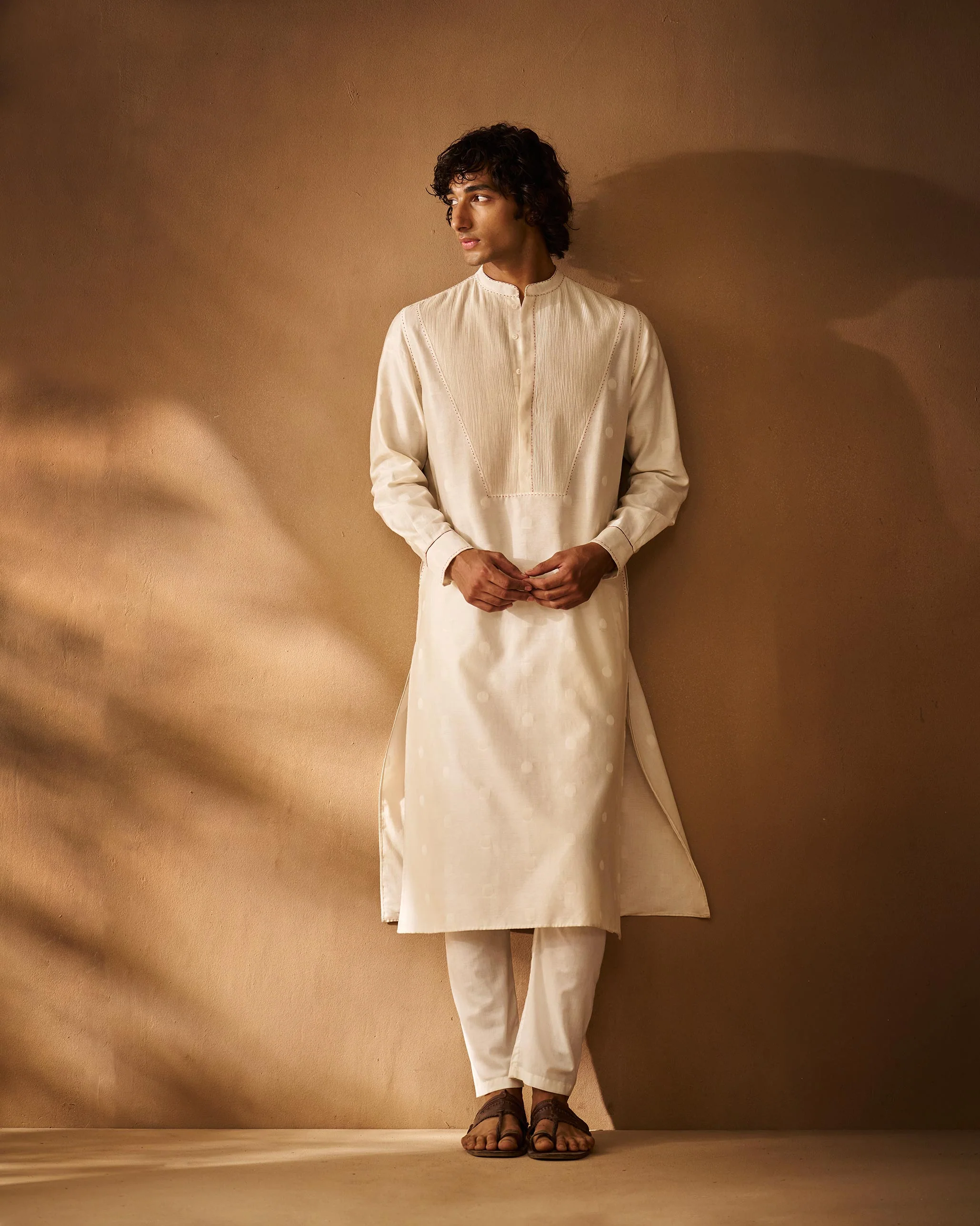 Talha Kurta - Ivory - Image 7