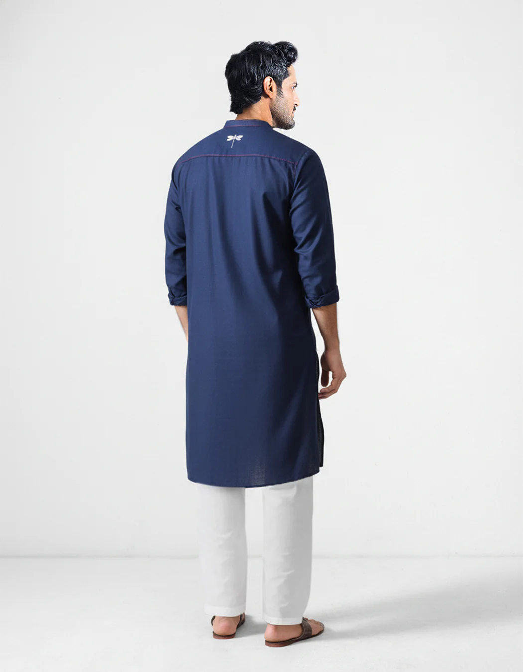 Talha Kurta - Navy - Image 2