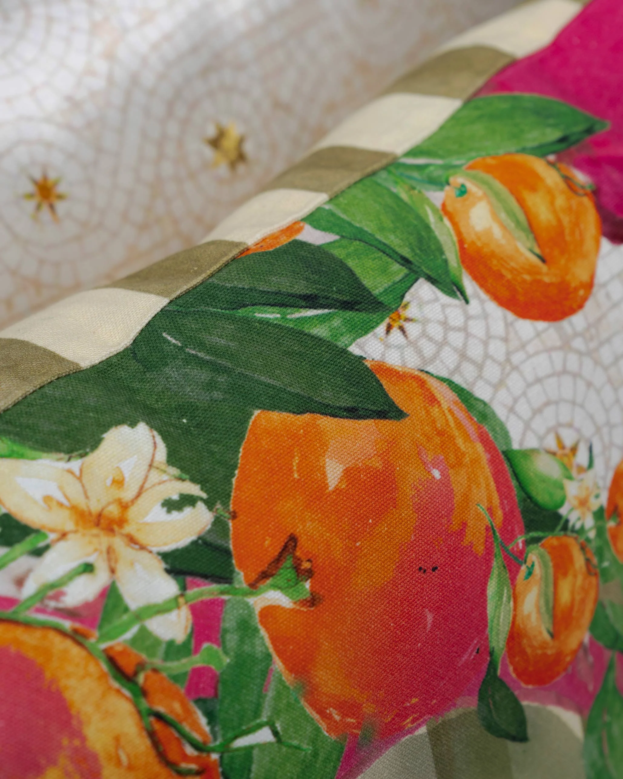 Tangerine Stripes Cushion Cover - Image 2