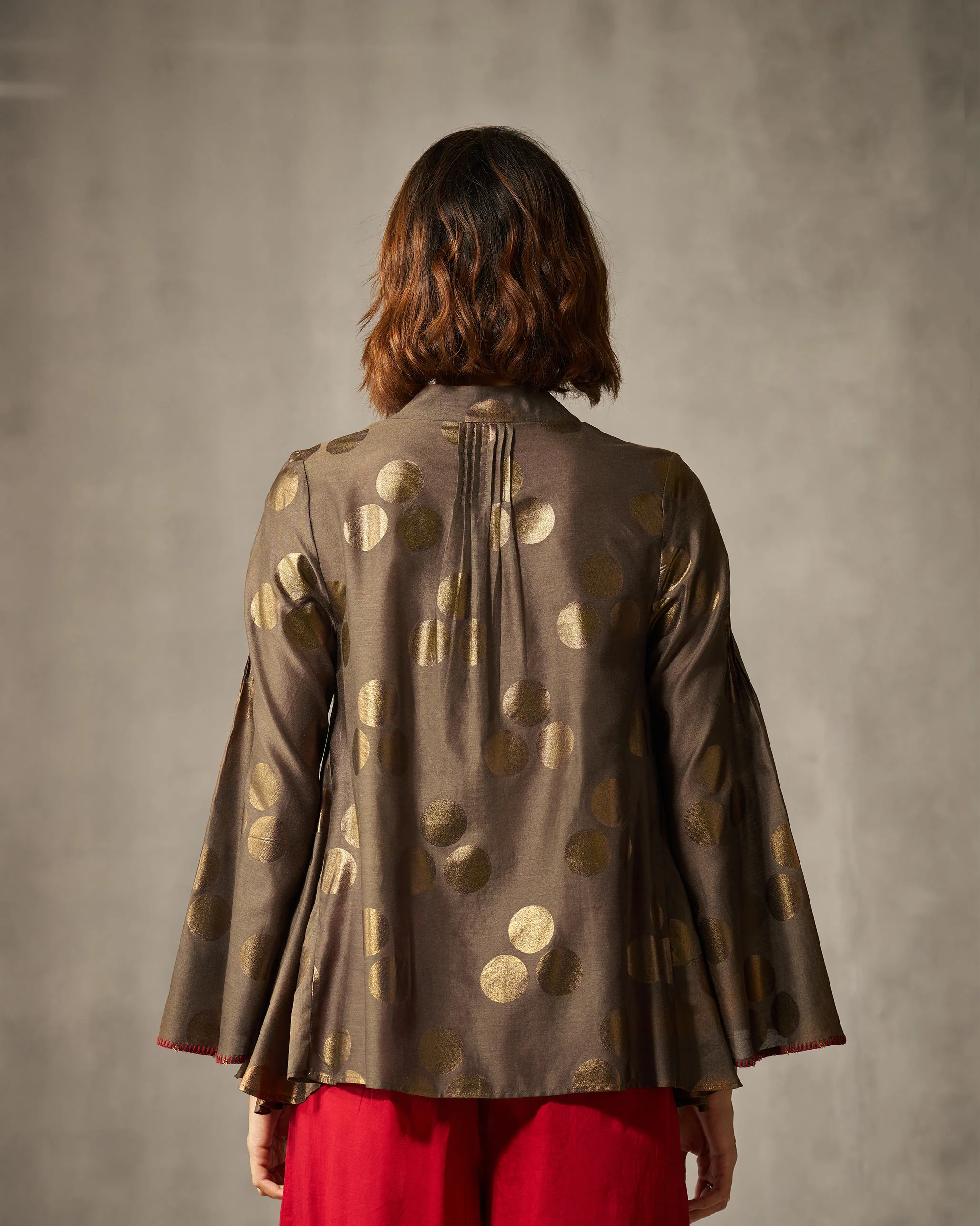 Tangier Top - Oak Brown Foil Print - Image 4