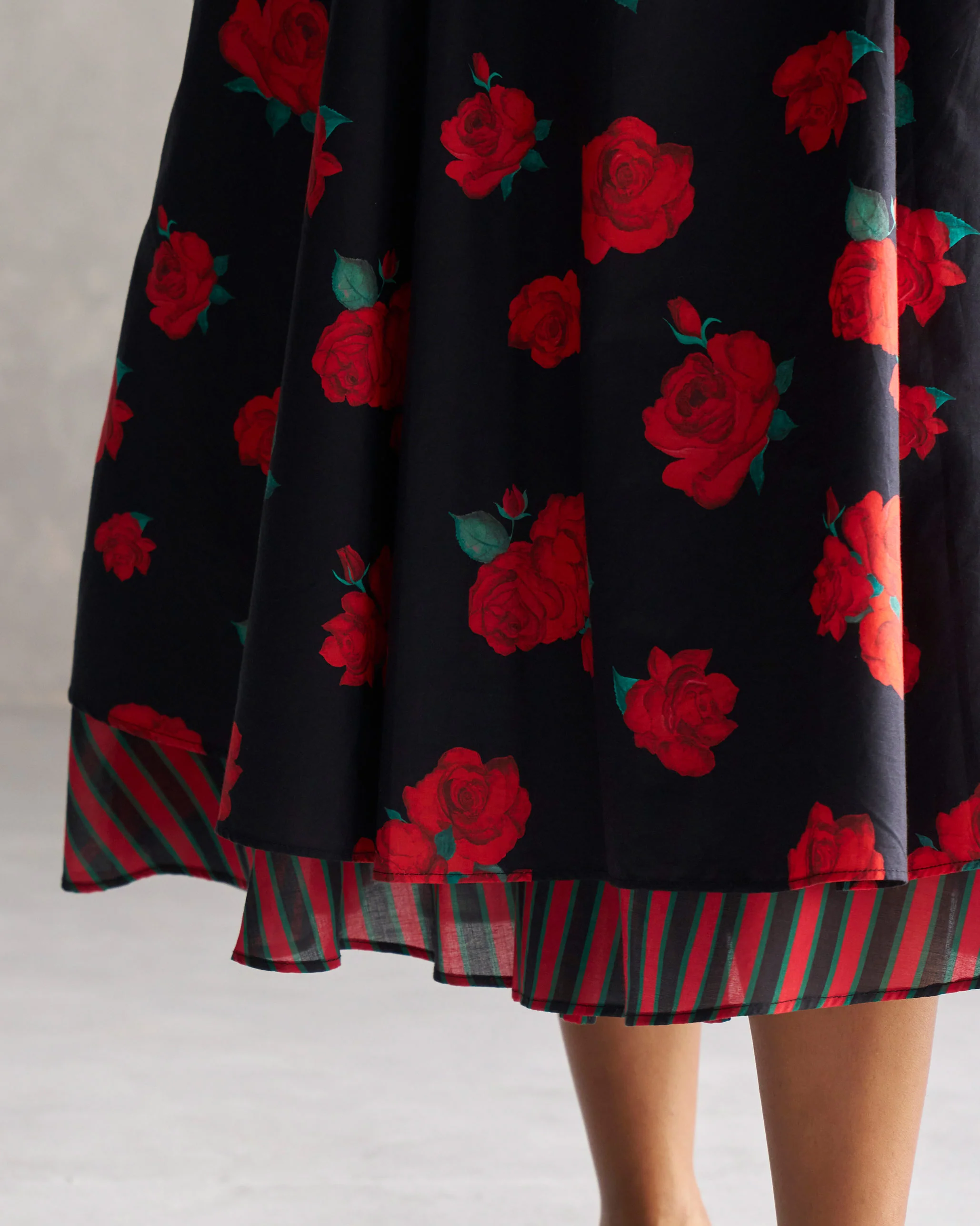 Tapas Layered Dress - Black & Red - Image 2