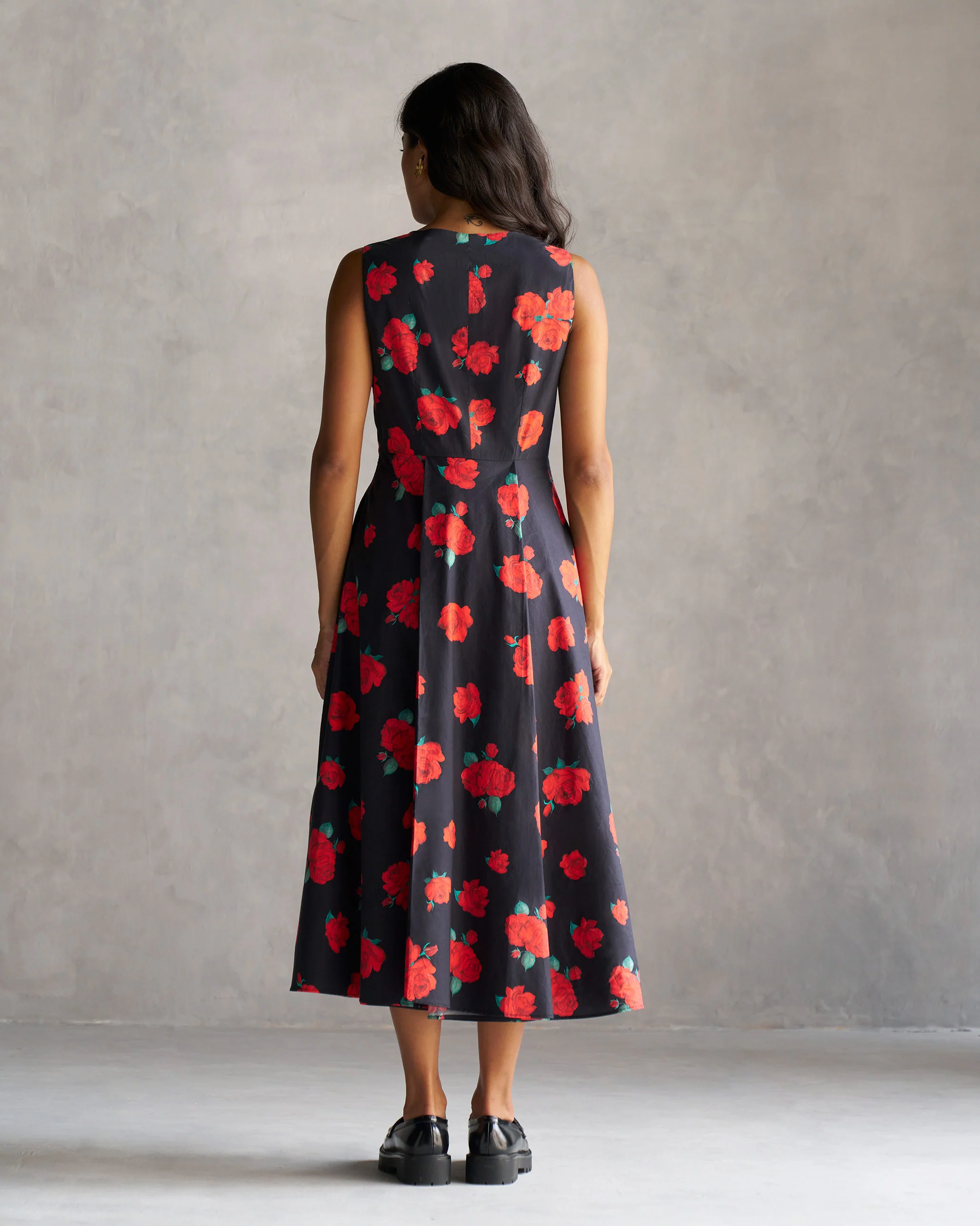 Tapas Layered Dress - Black & Red - Image 3