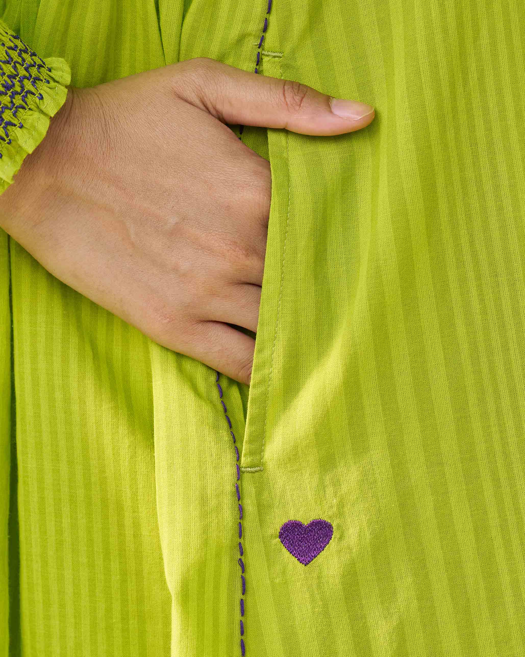 Tapered Dress - Lime - Image 2