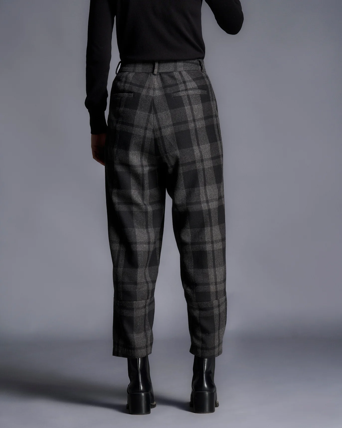 Tapered Trouser - Black & Grey - Image 2