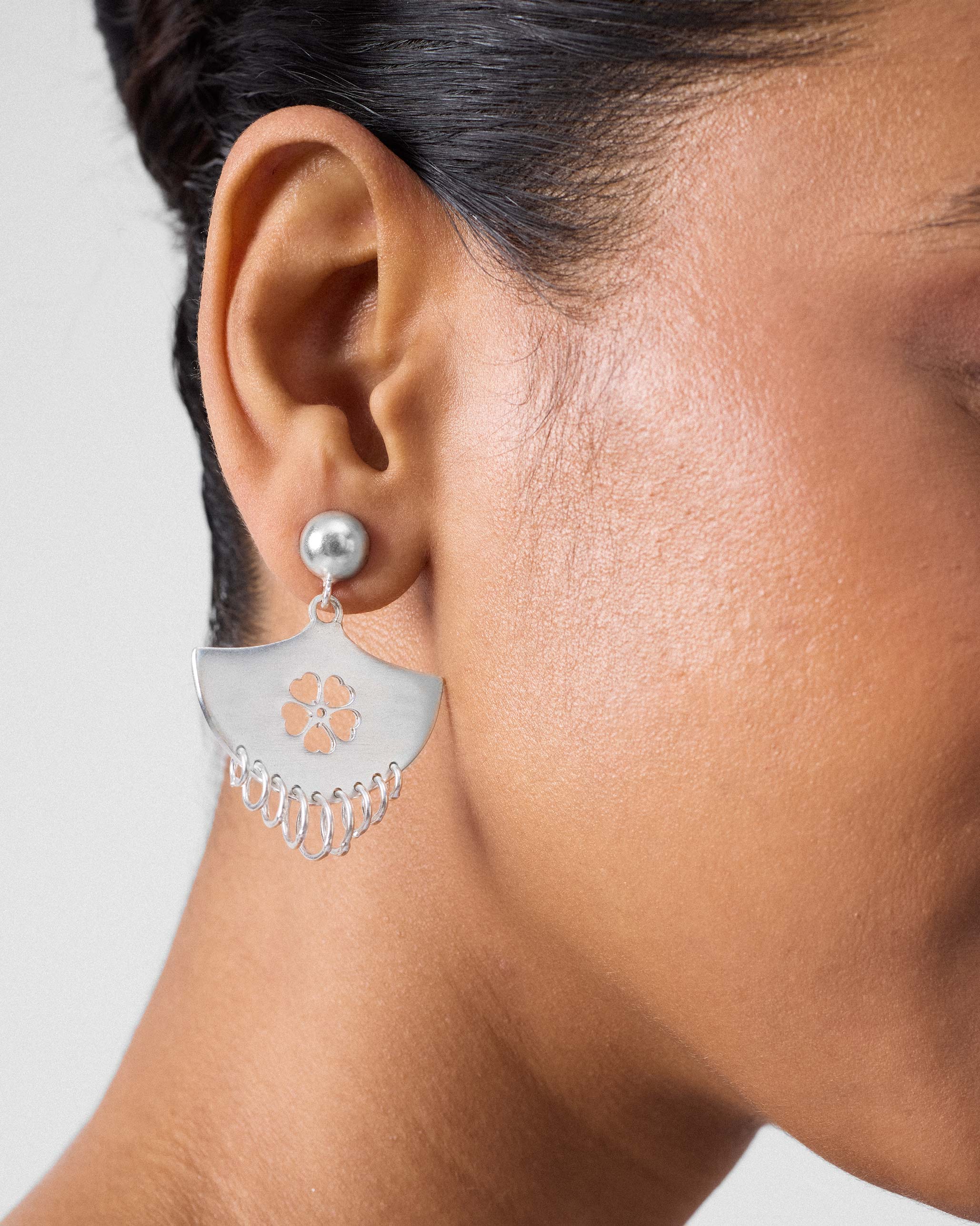 Teer Earrings - Silver - Image 2