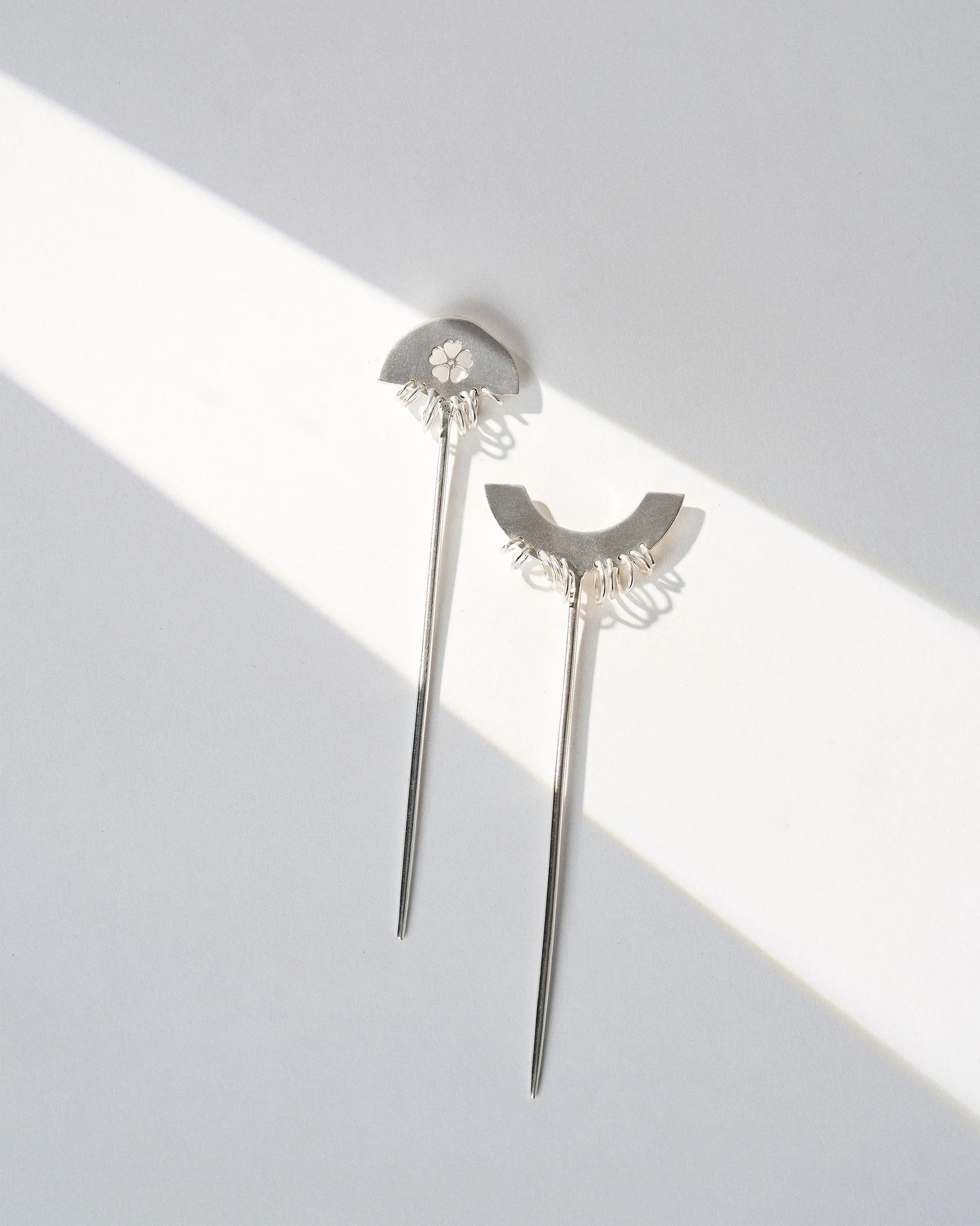 Teer Hair Pins Set of 2 - Silver - Image 3