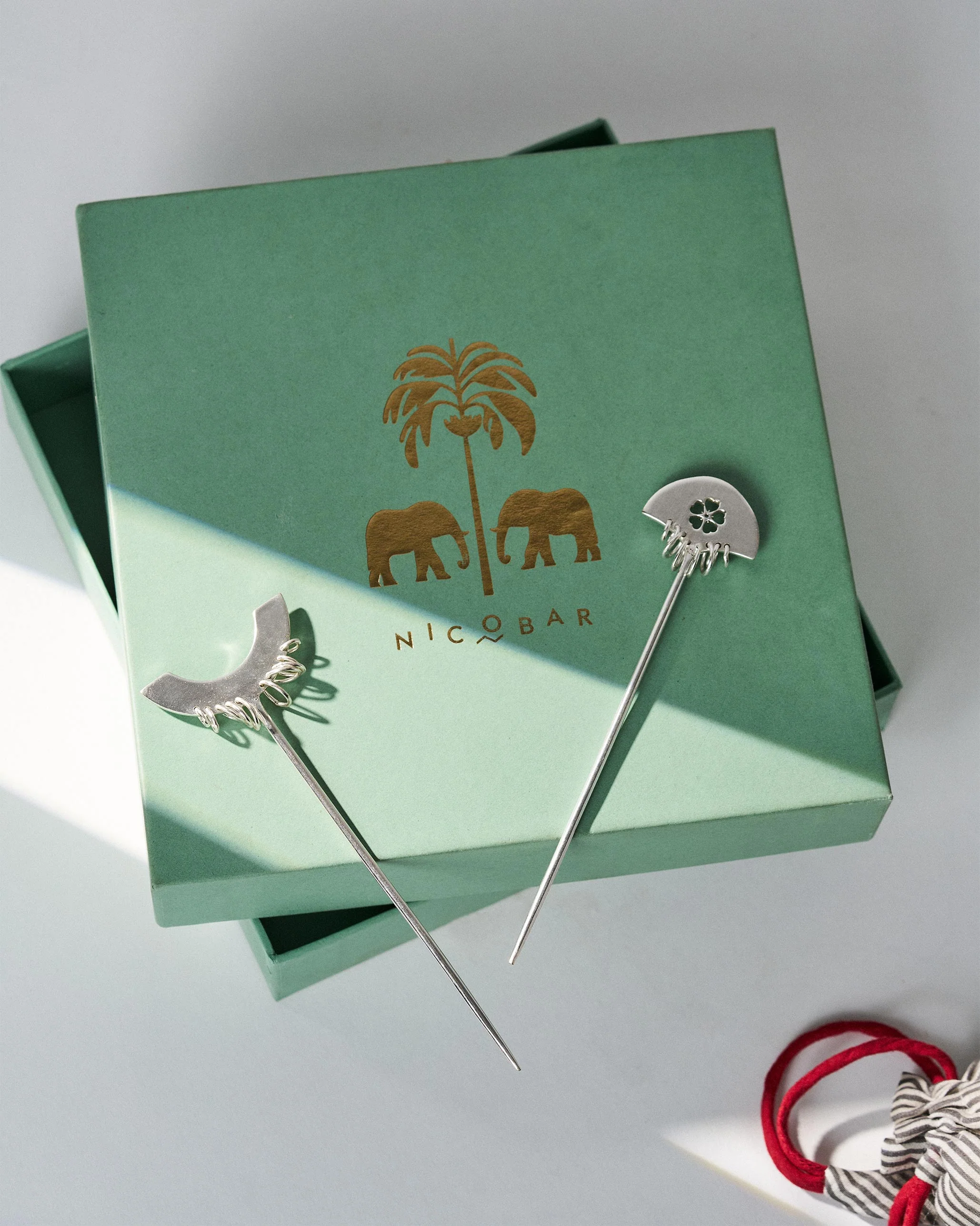 Teer Hair Pins Set of 2 - Silver - Image 4
